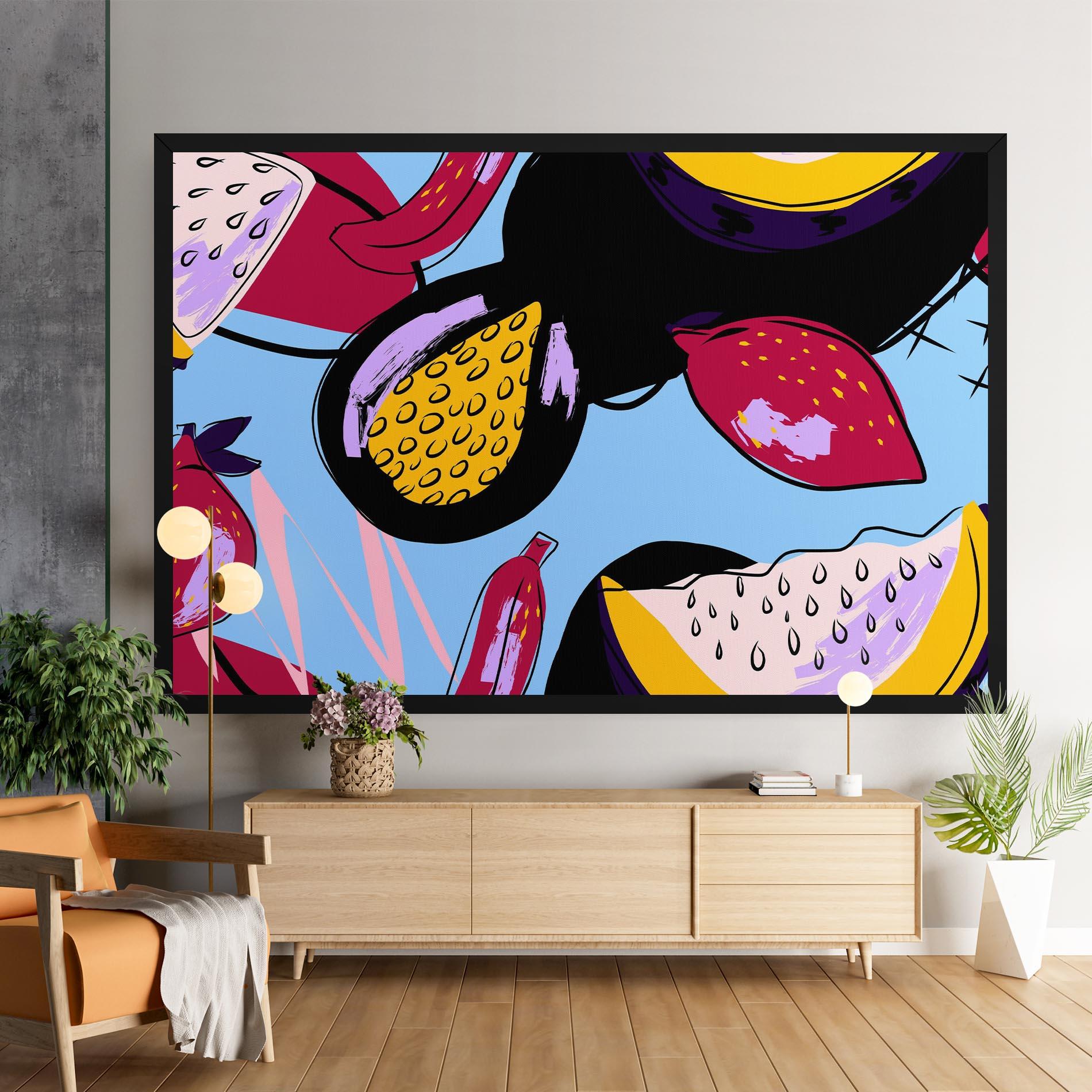 Leinwandbild Colorful Fruits mockup 9