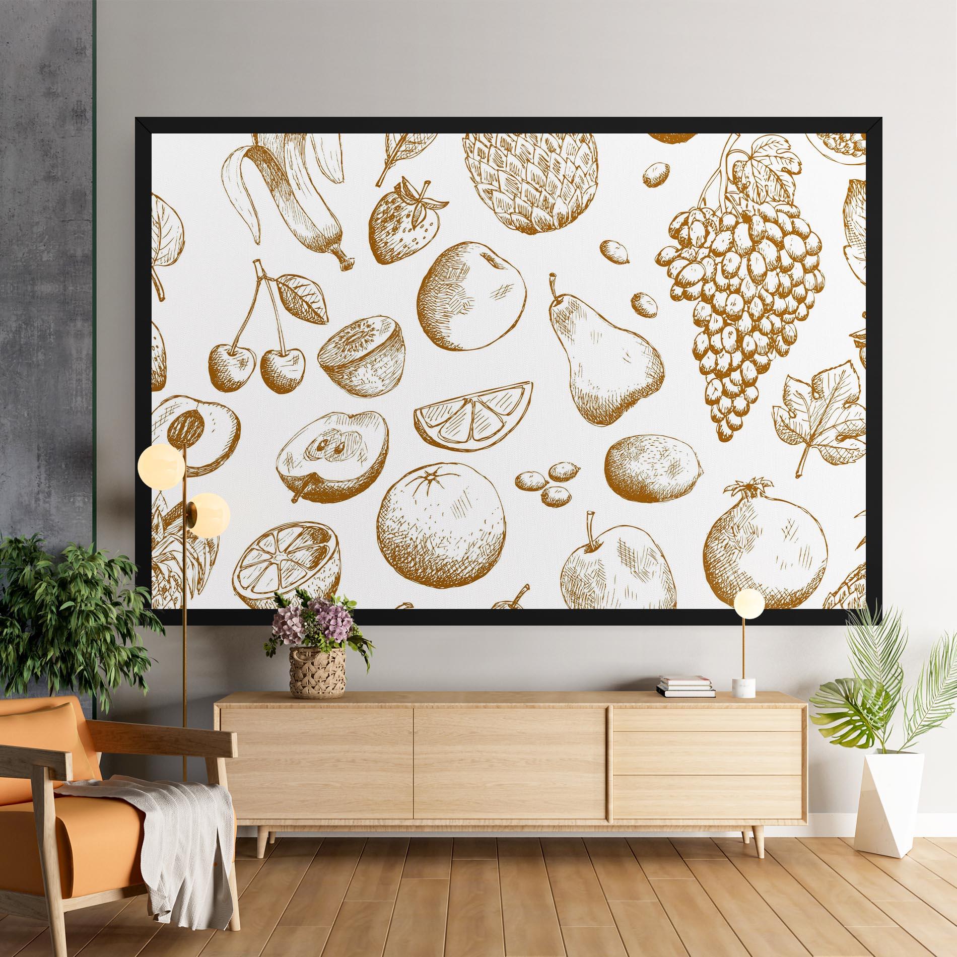 Leinwandbild Floating Fruits mockup 9