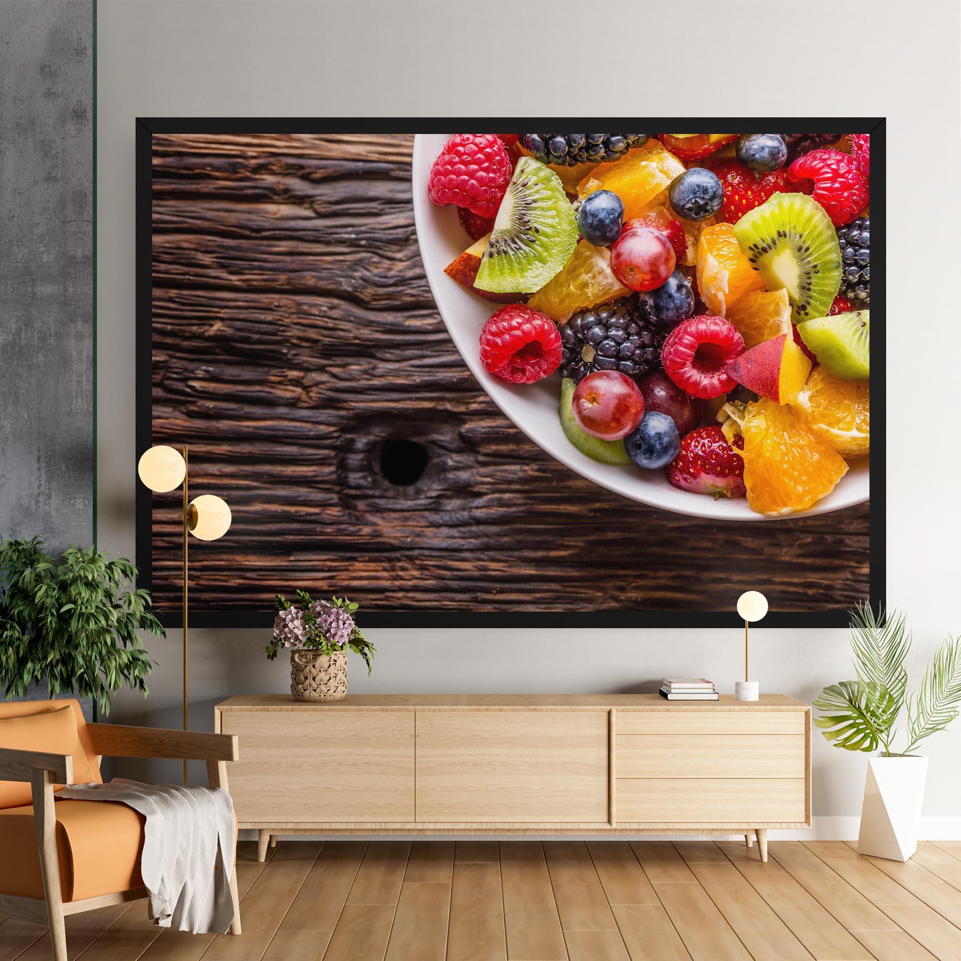 Leinwandbild Fresh Fruit Salad mockup 9