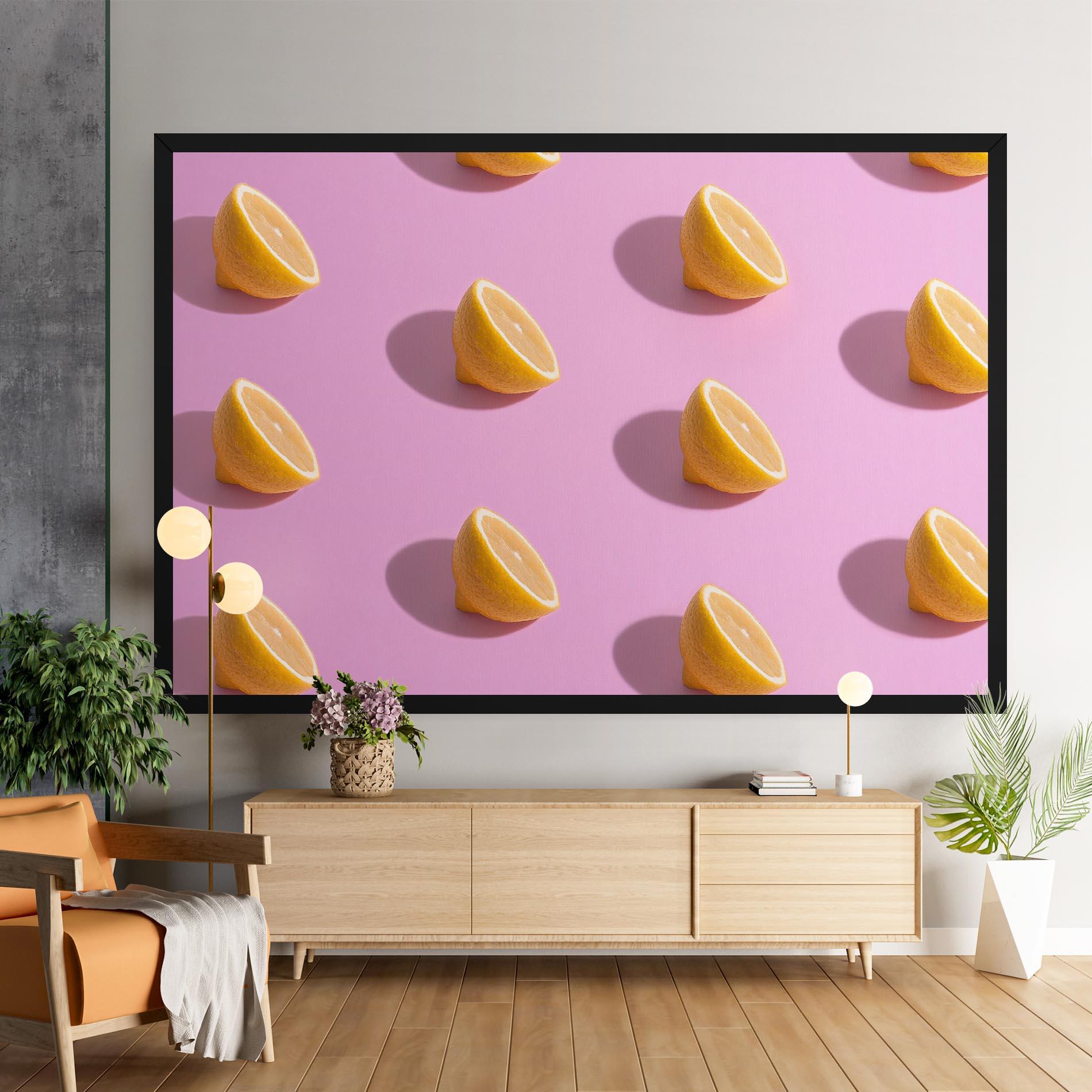 Leinwandbild Lemon Pattern mockup 9