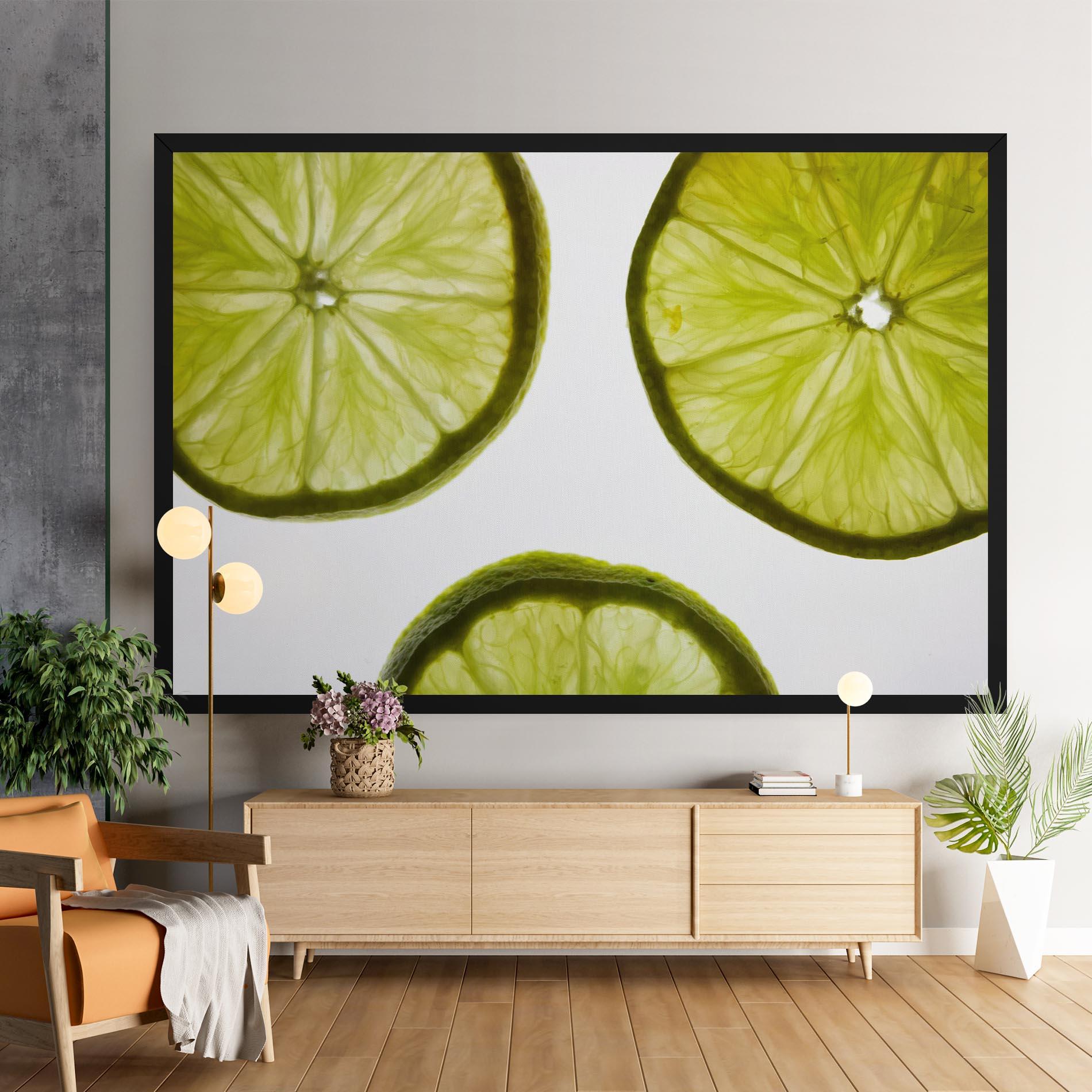 Leinwandbild Lime Slice mockup 9