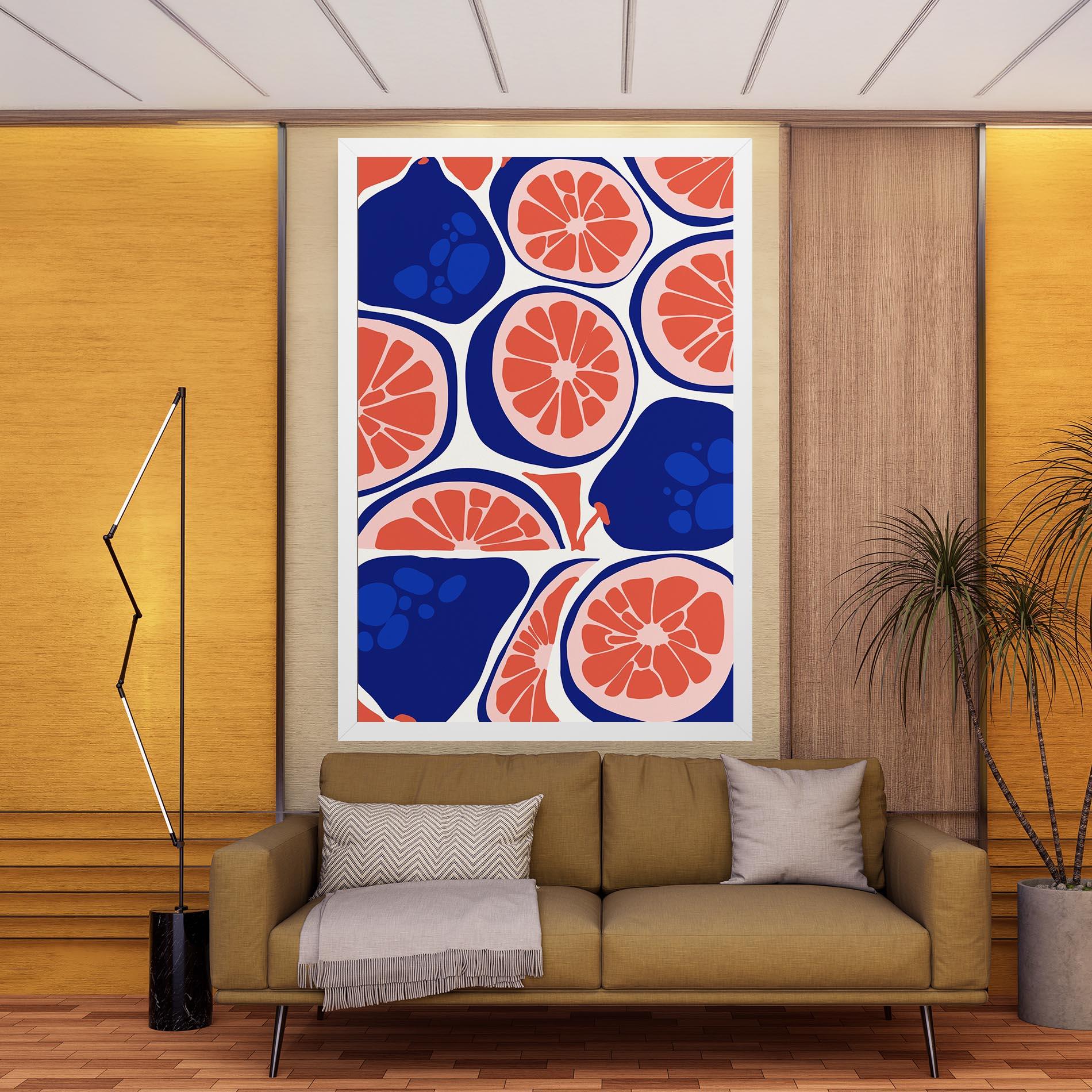 Leinwandbild Blue Pink Fruit mockup 9