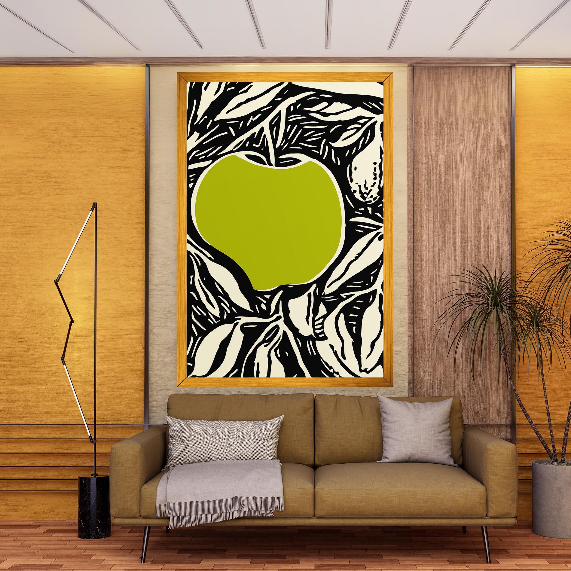 Leinwandbild Green Apple mockup 9