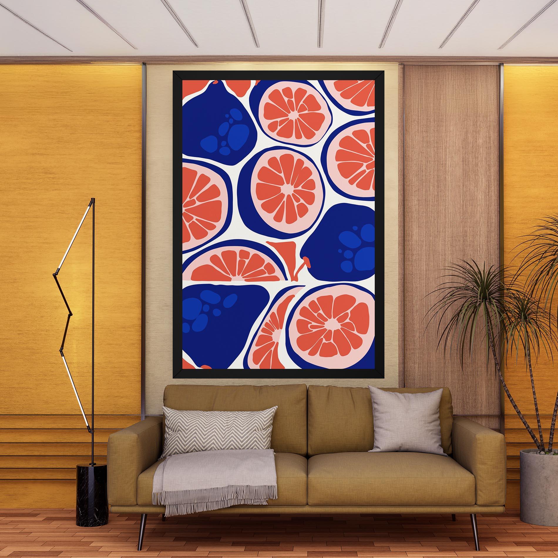 Leinwandbild Blue Pink Fruit mockup 9