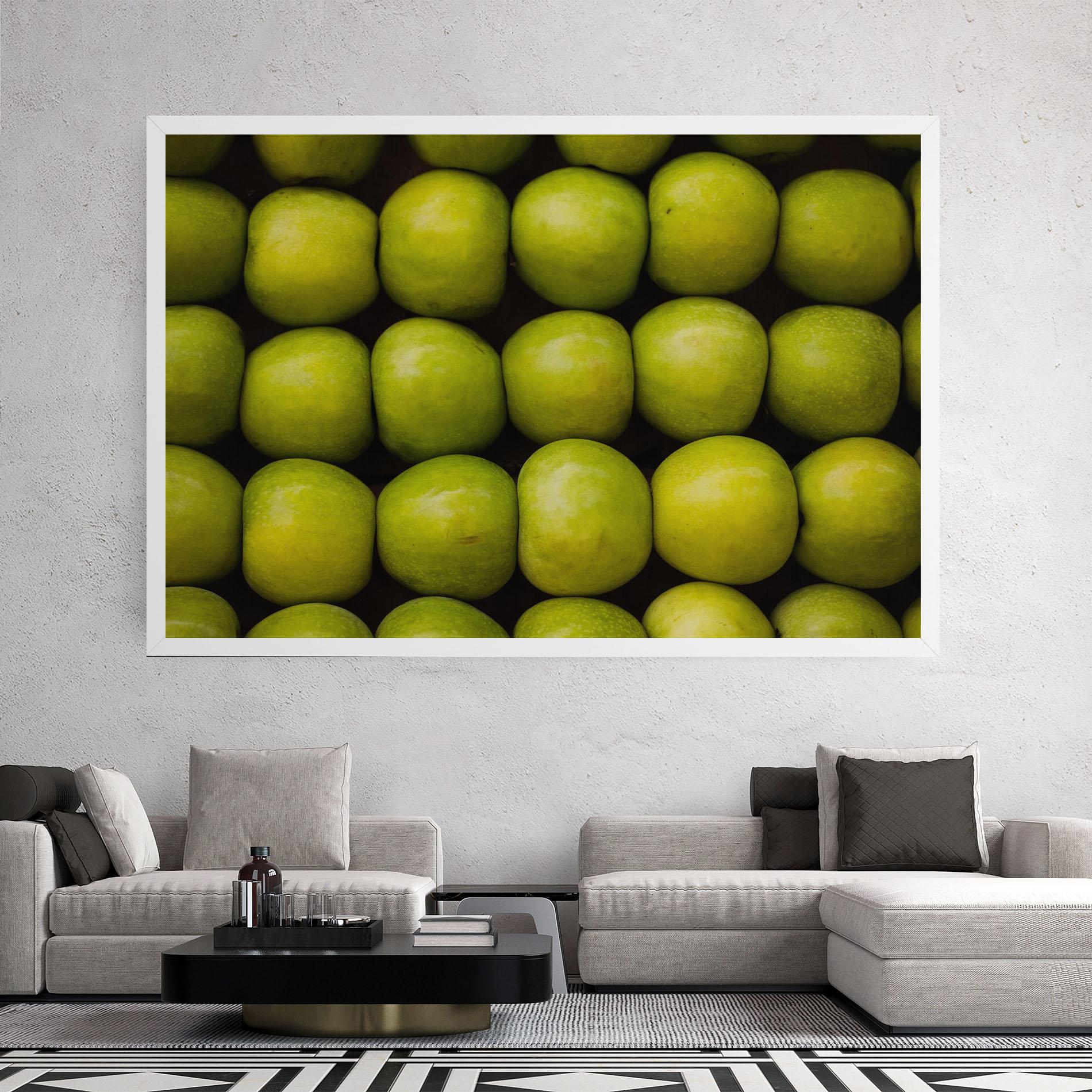 Leinwandbild Apple Wall mockup 2