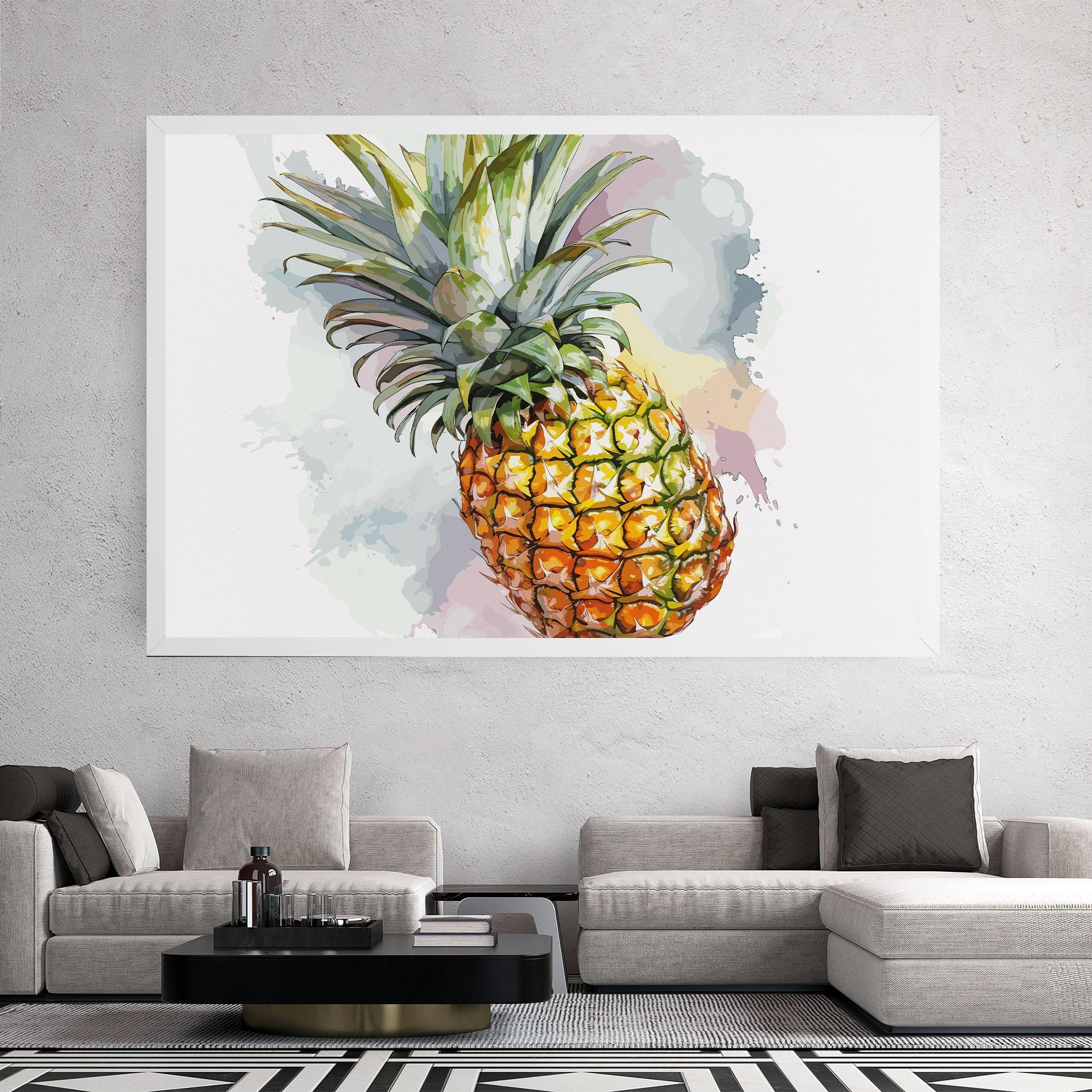 Leinwandbild Artistic Pineapple mockup 2
