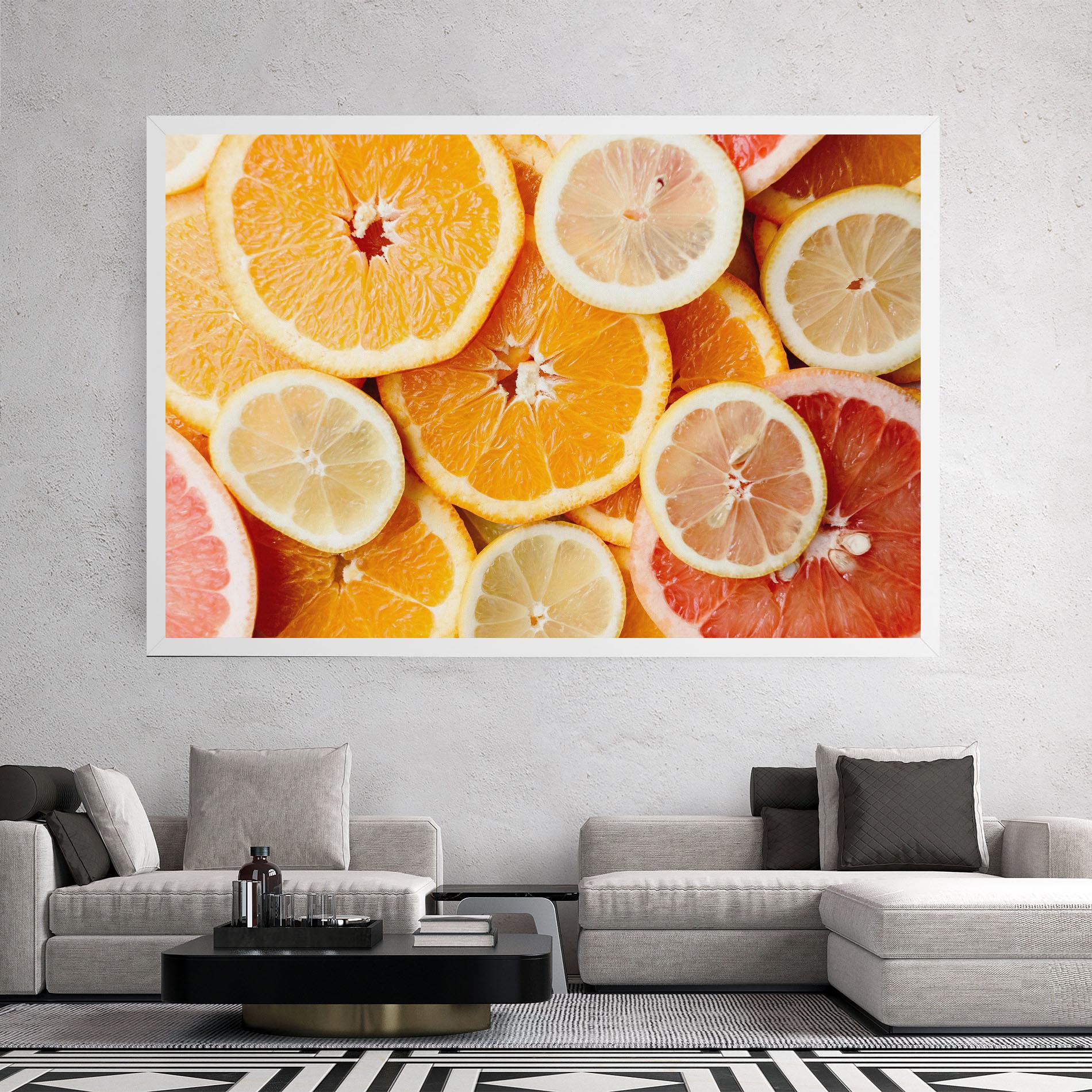Leinwandbild Citrus Fruits mockup 2