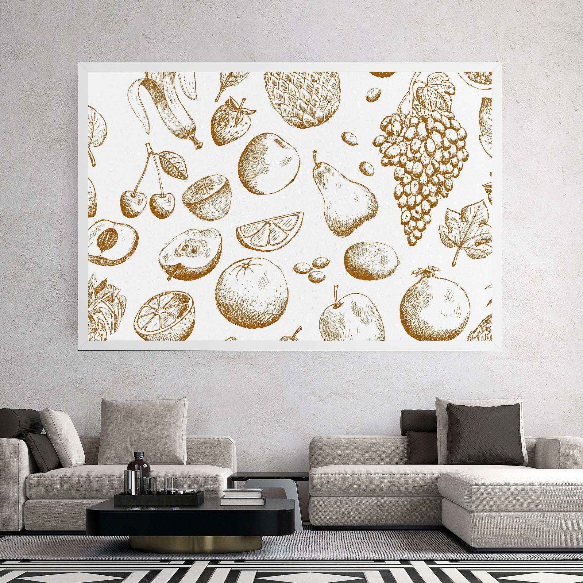 Leinwandbild Floating Fruits mockup 2