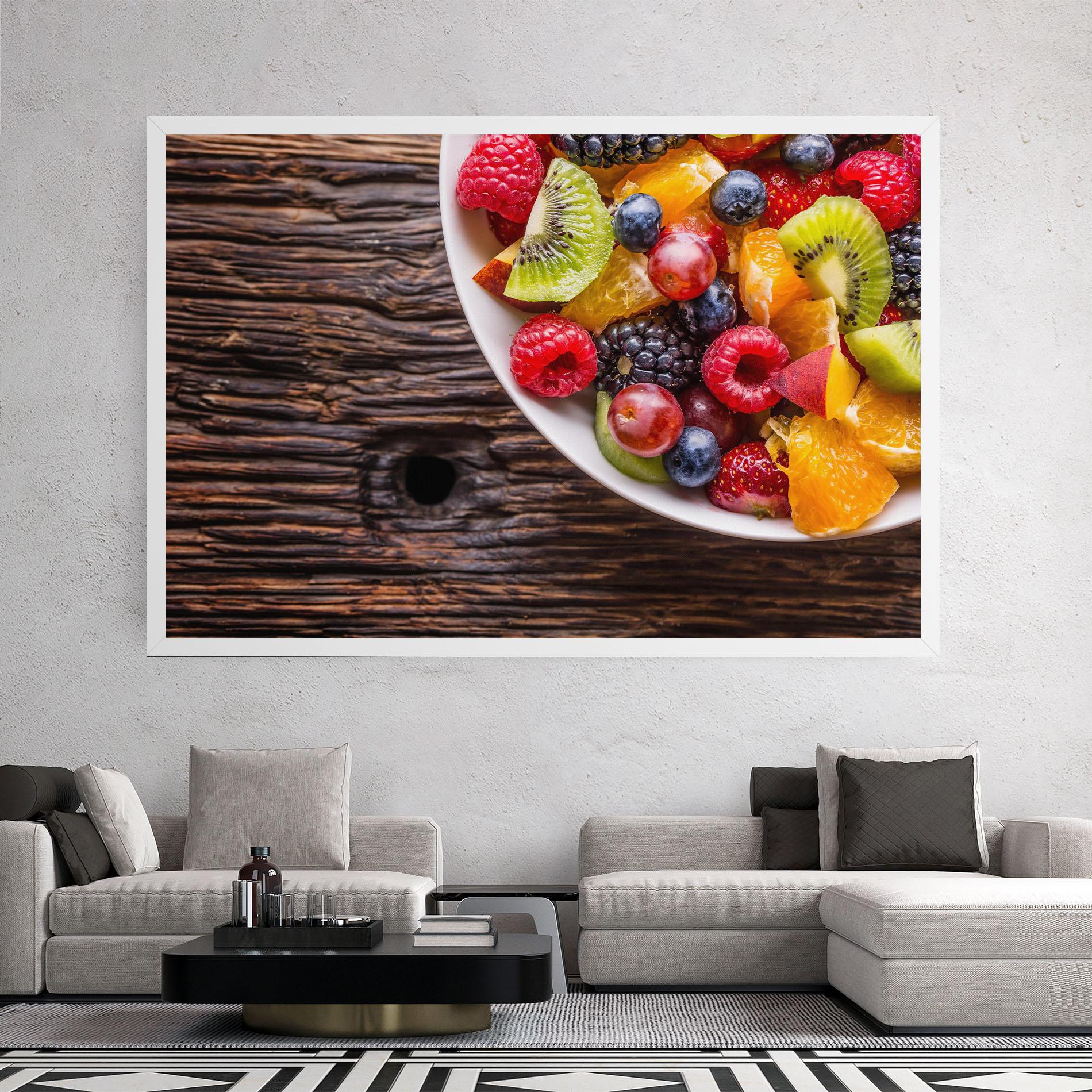 Leinwandbild Fresh Fruit Salad mockup 2