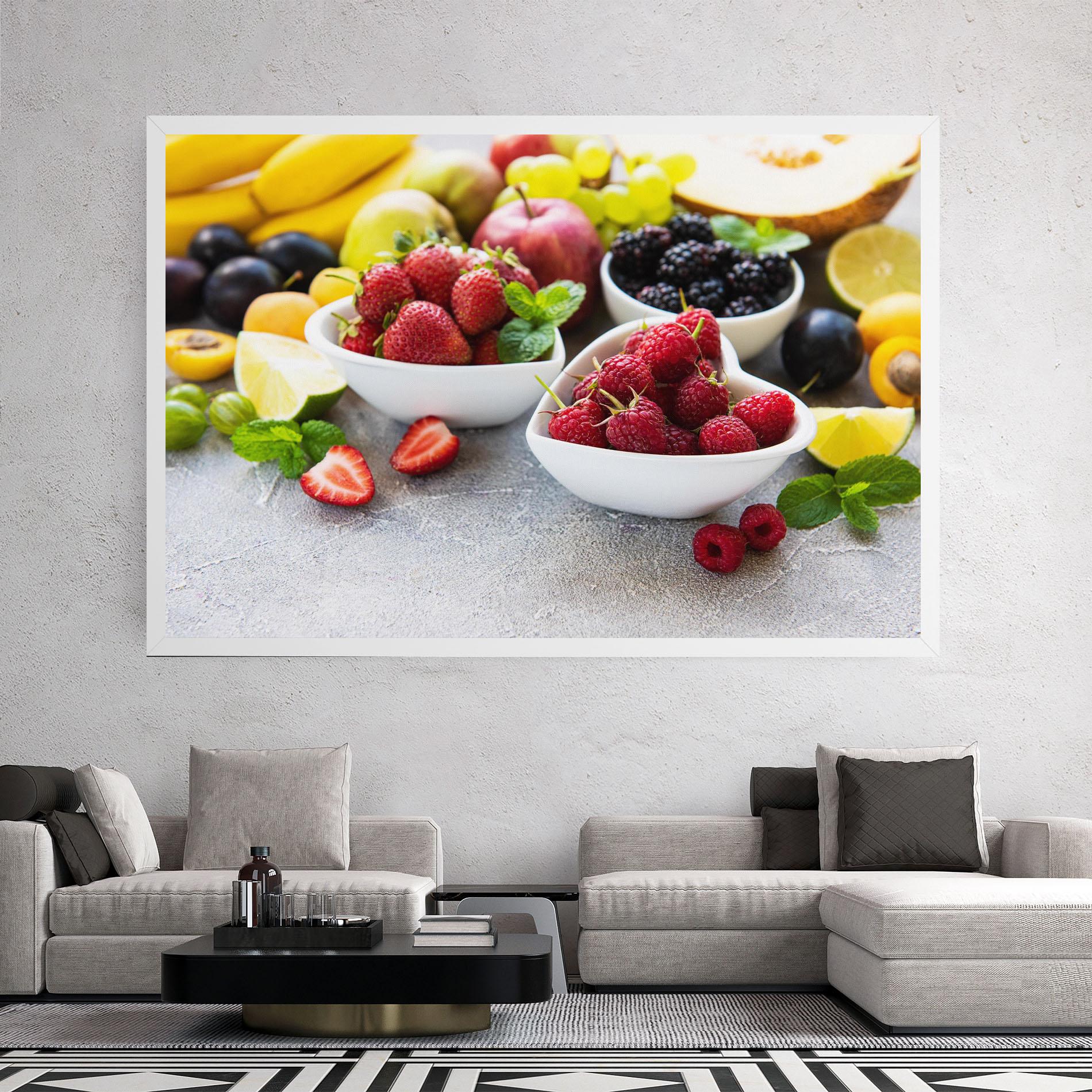 Leinwandbild Heart Fresh Fruits mockup 2