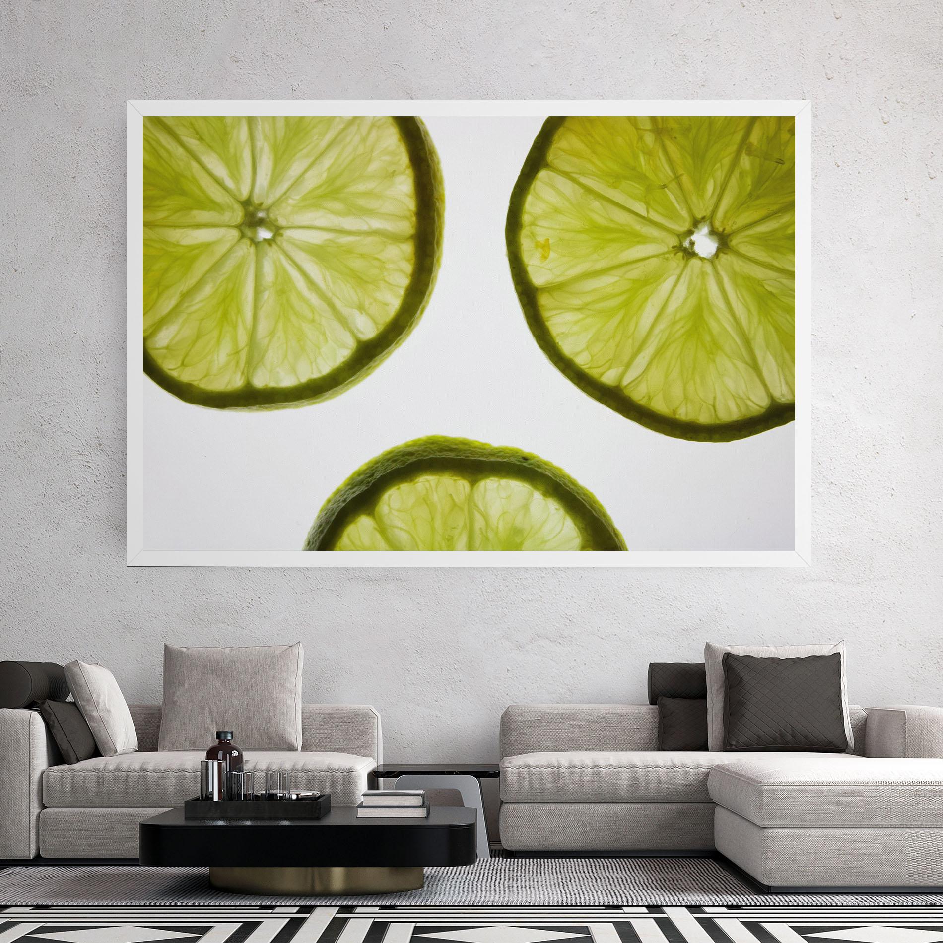 Leinwandbild Lime Slice mockup 2