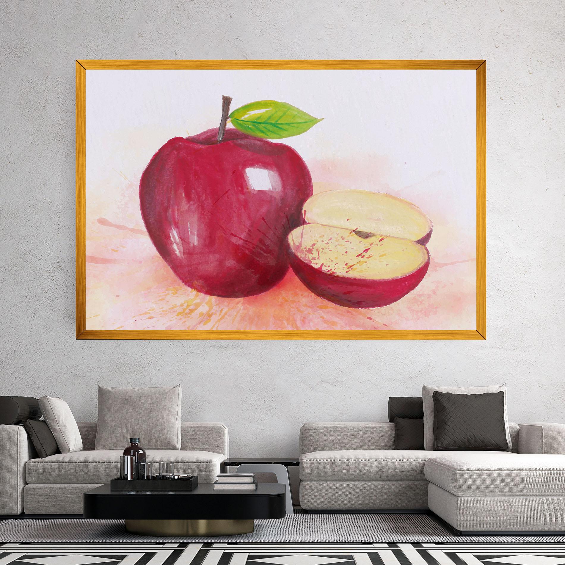 Leinwandbild Apple Art mockup 2