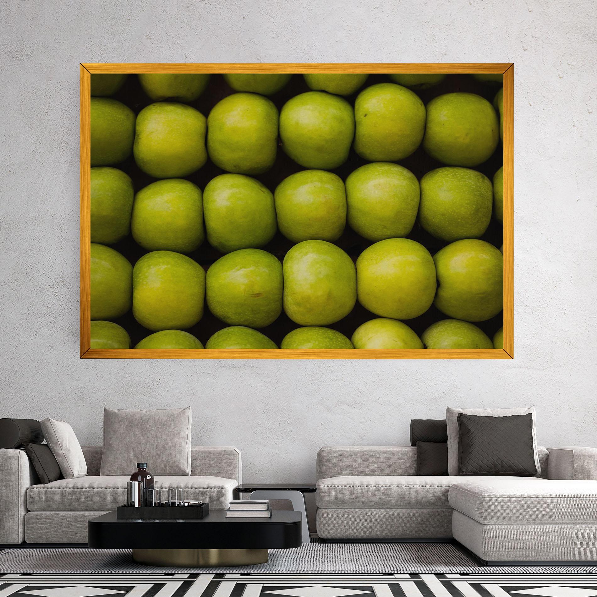 Leinwandbild Apple Wall mockup 2