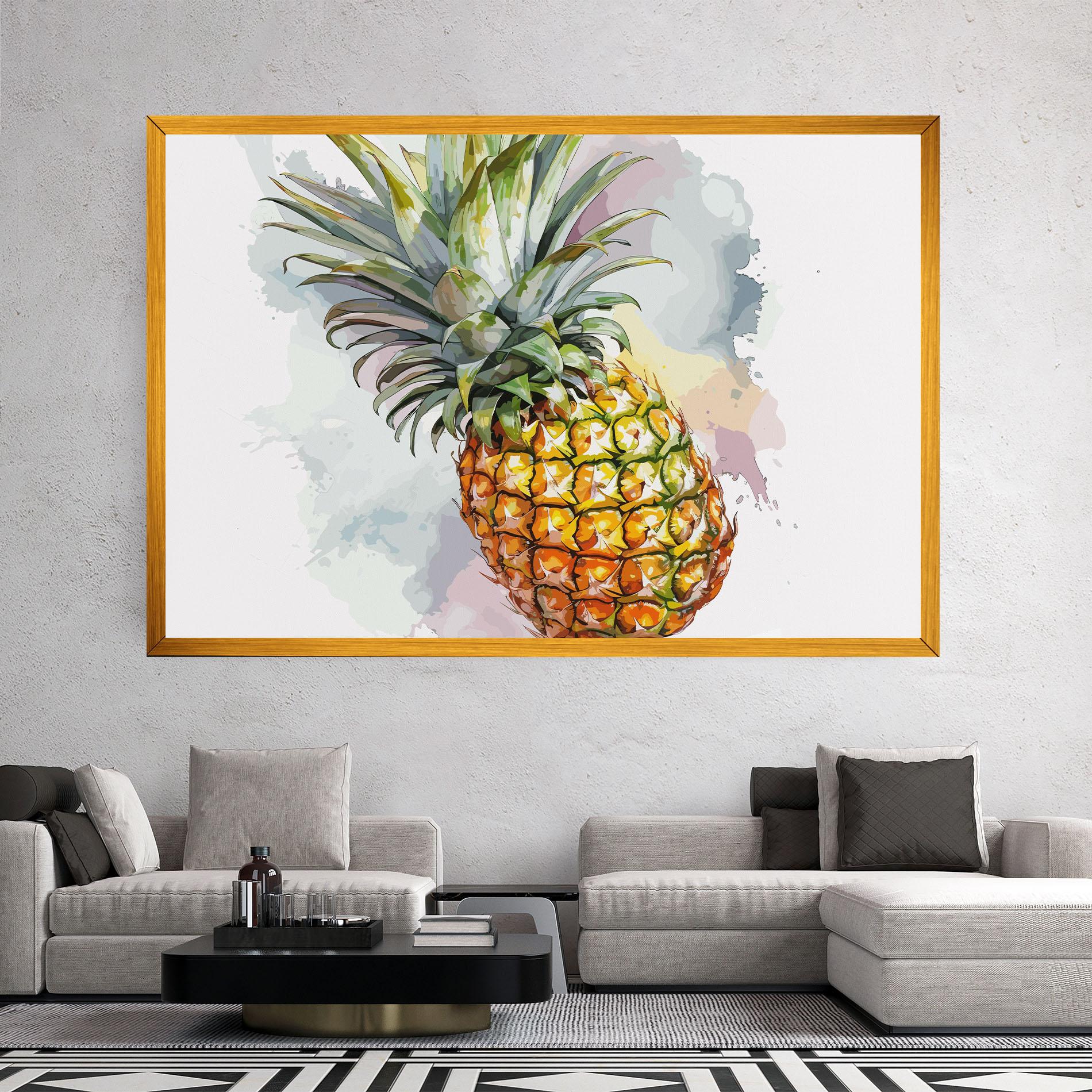 Leinwandbild Artistic Pineapple mockup 2