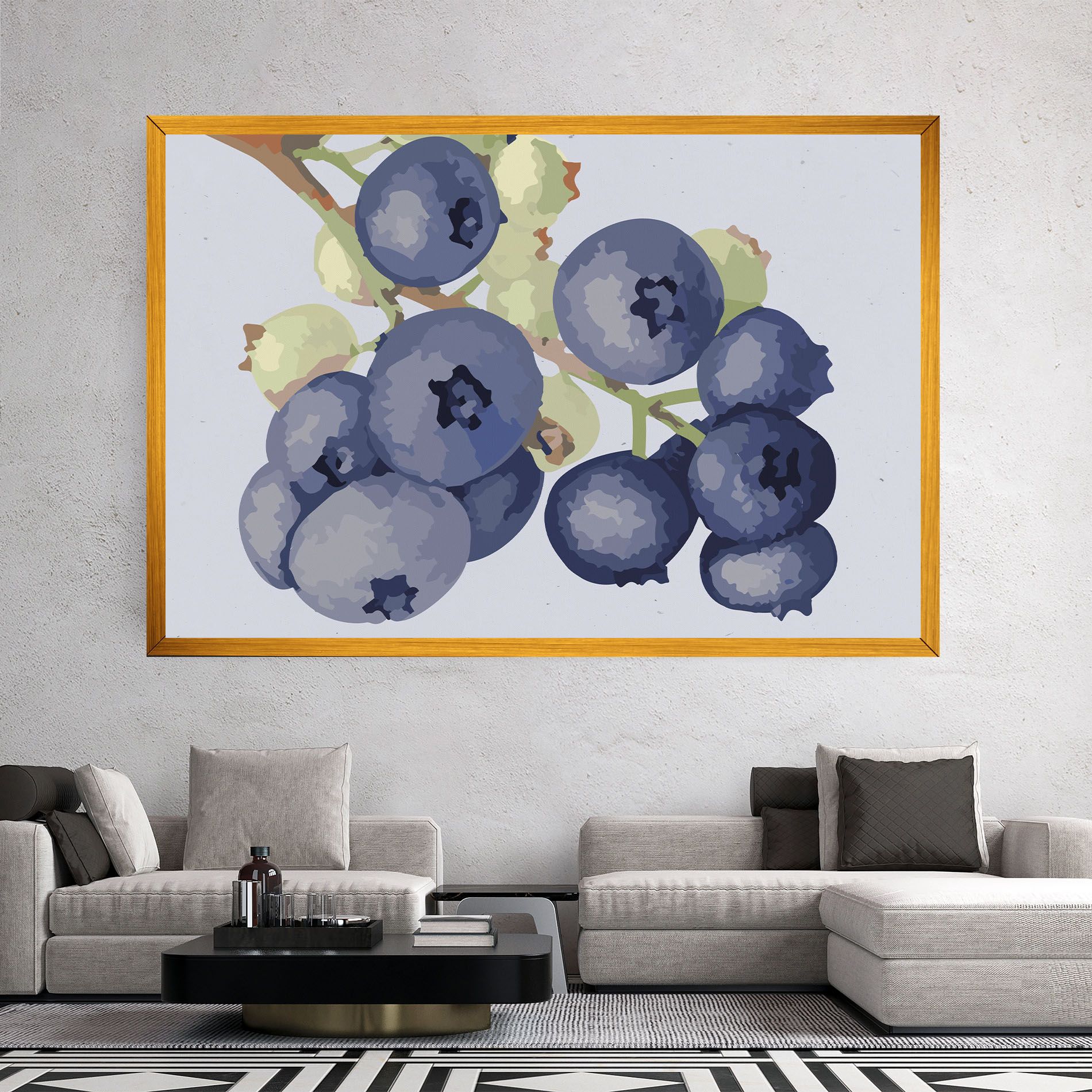 Blueberries Art mockup 2