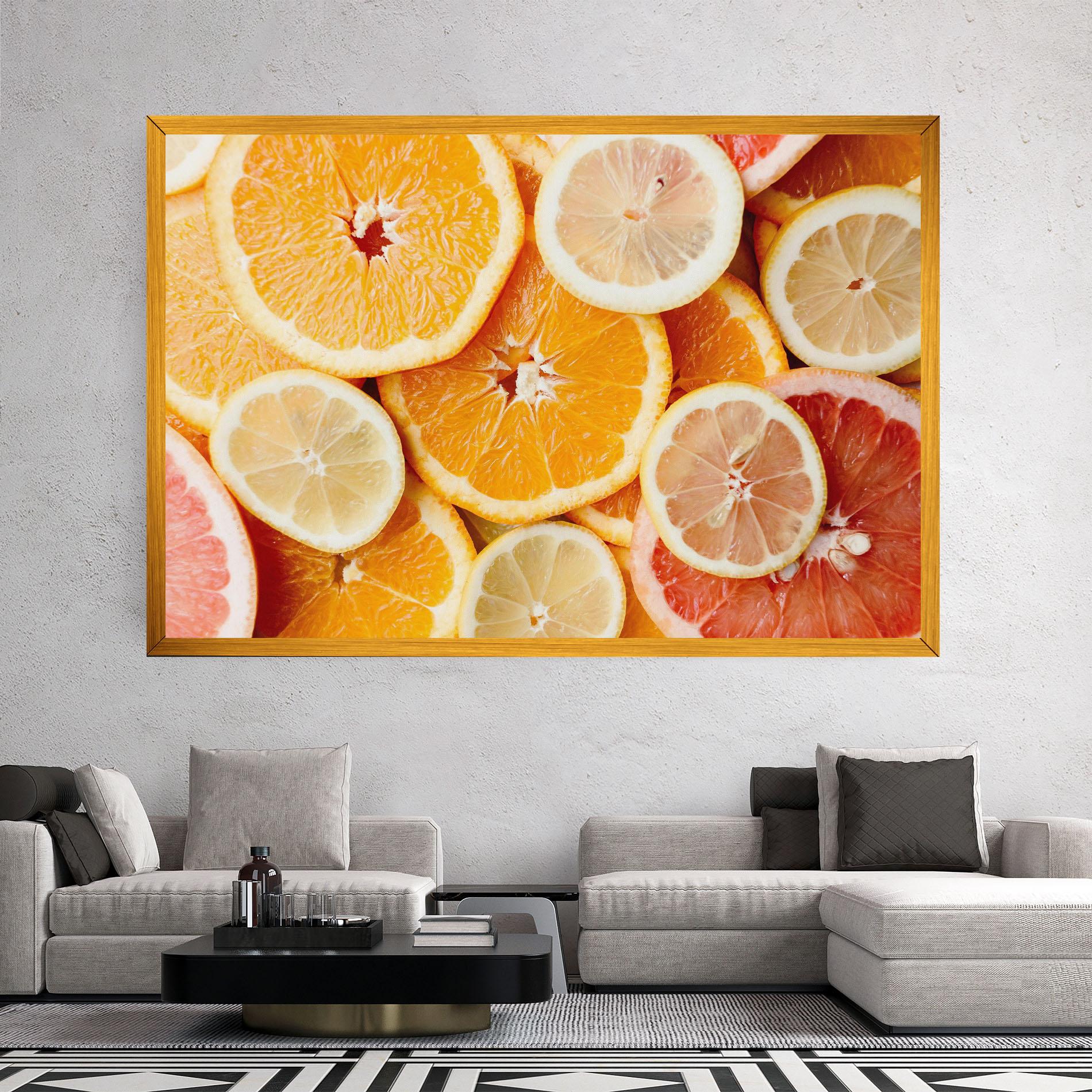 Leinwandbild Citrus Fruits mockup 2
