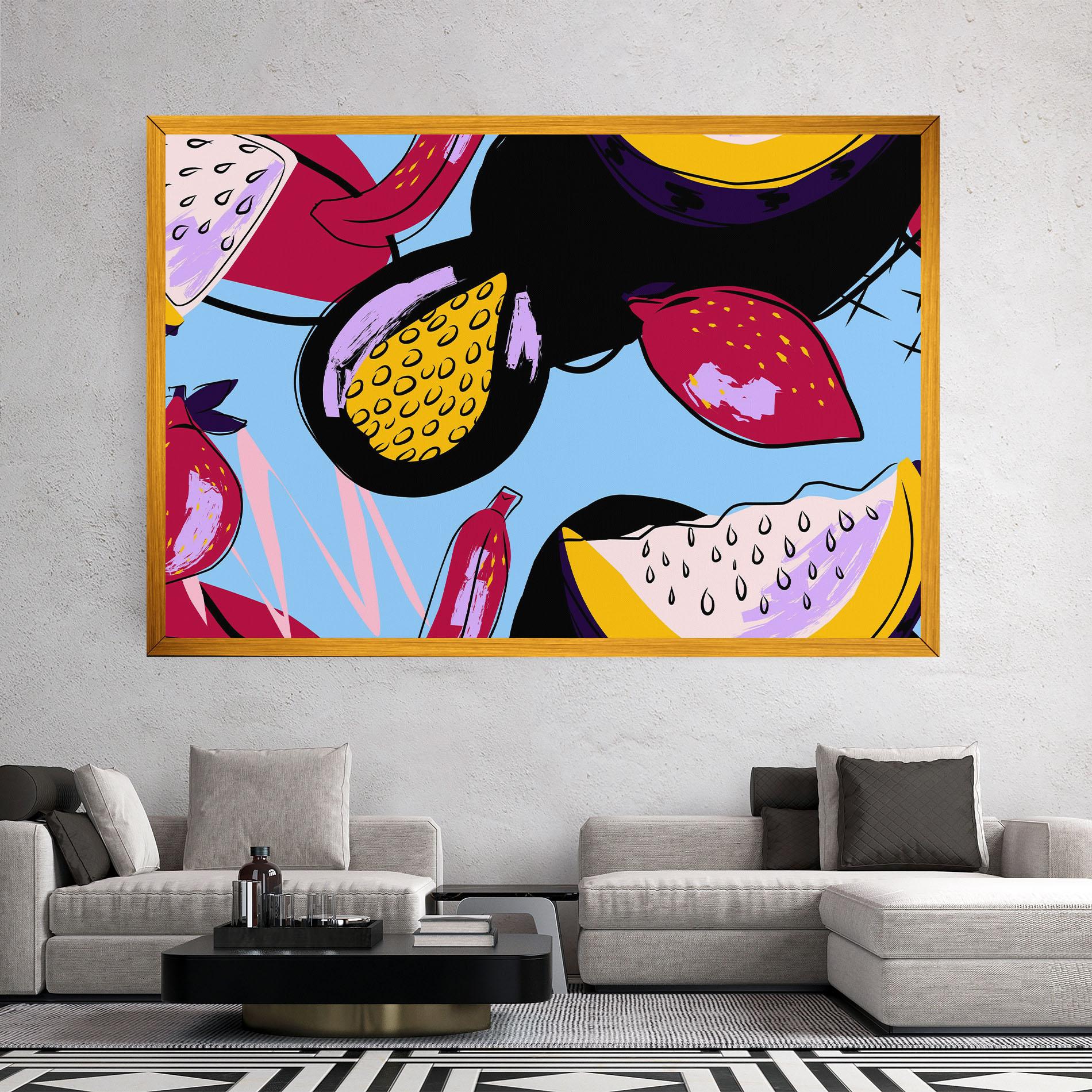 Leinwandbild Colorful Fruits mockup 2