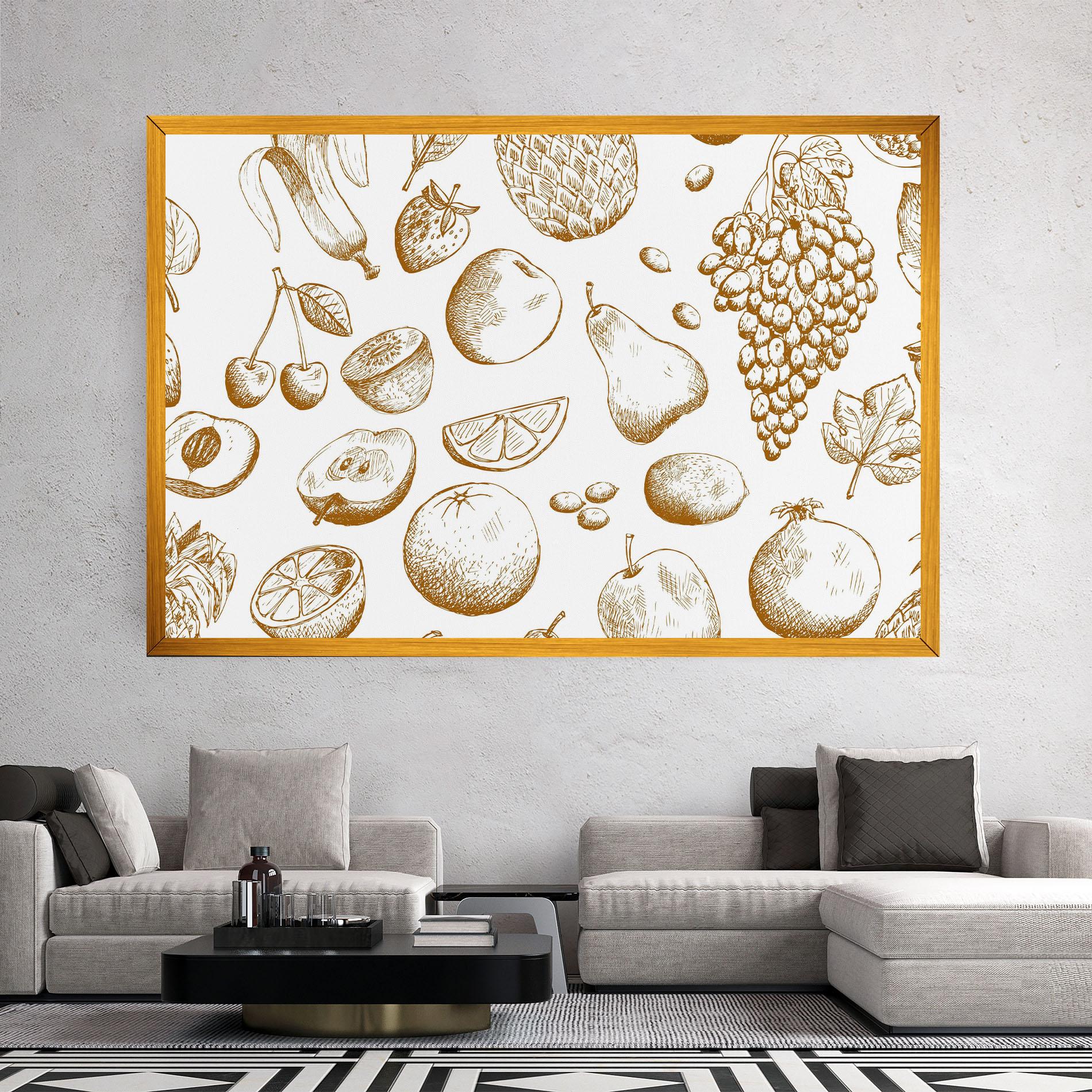 Leinwandbild Floating Fruits mockup 2