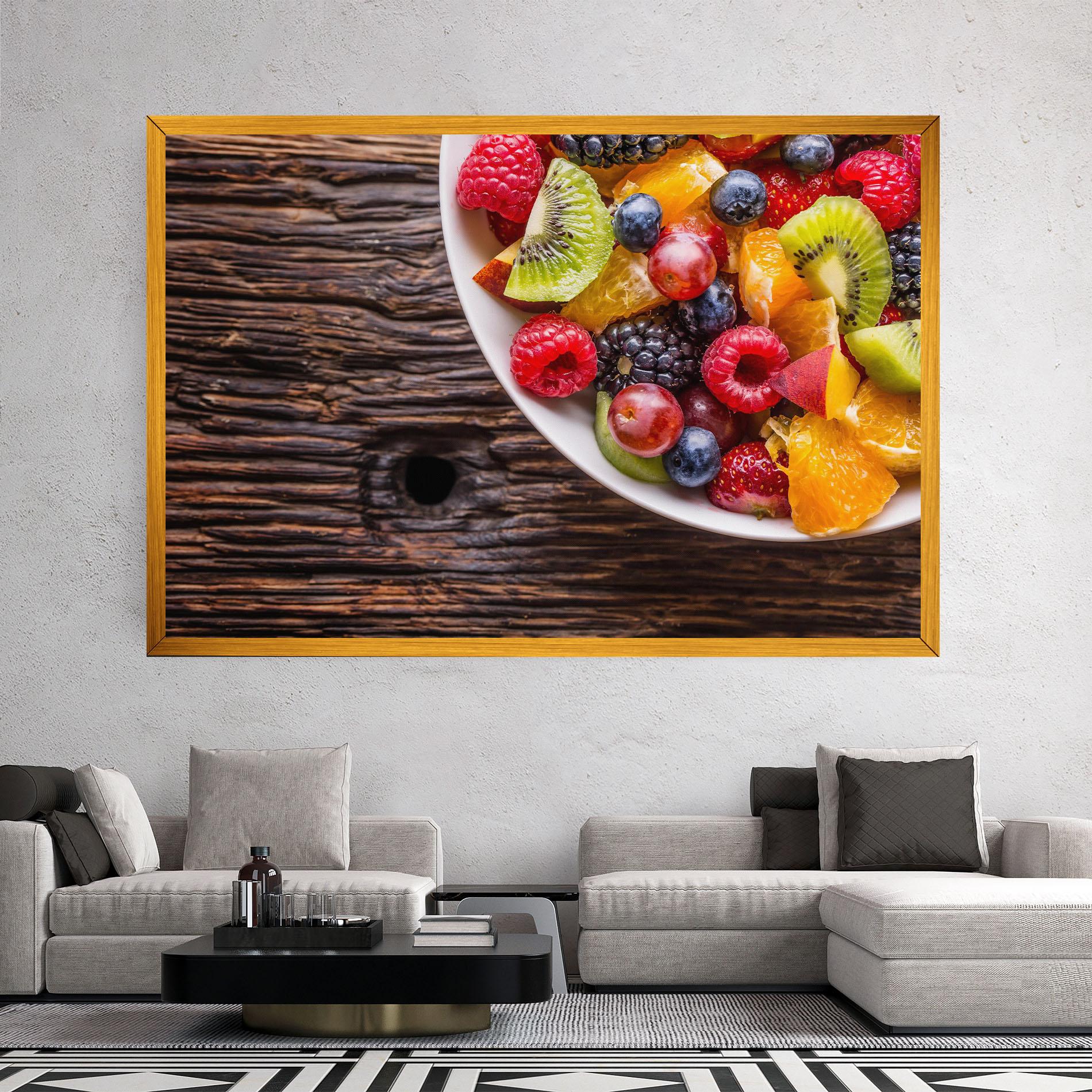Leinwandbild Fresh Fruit Salad mockup 2