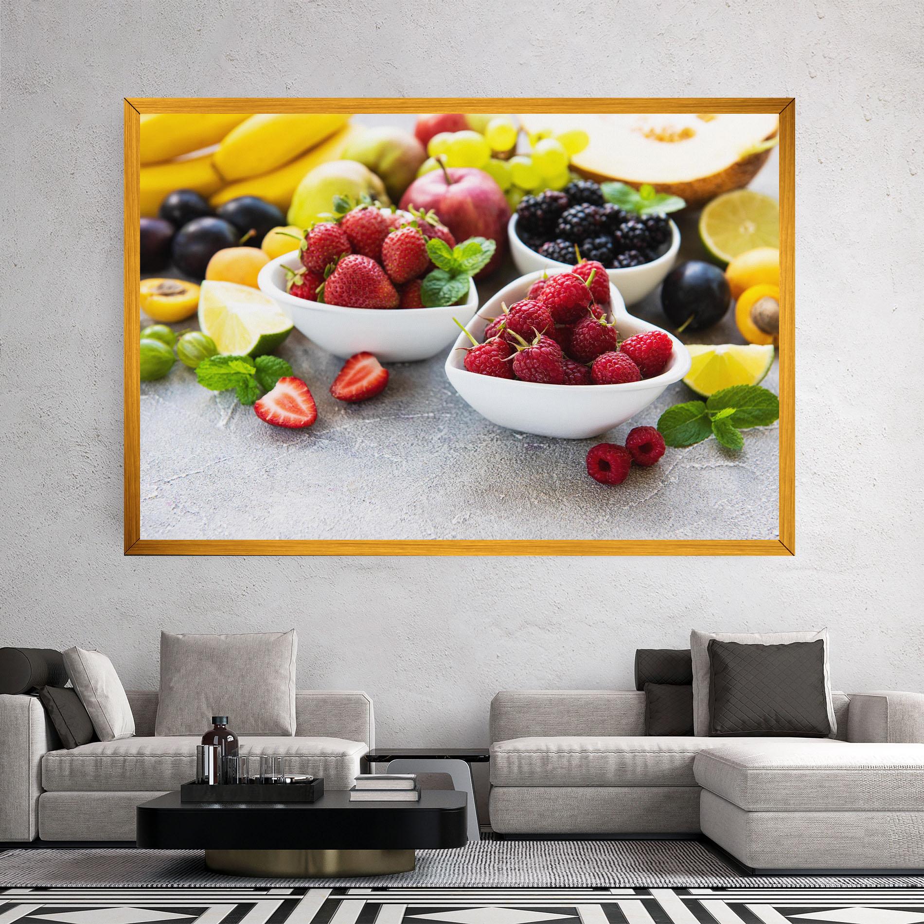 Leinwandbild Heart Fresh Fruits mockup 2