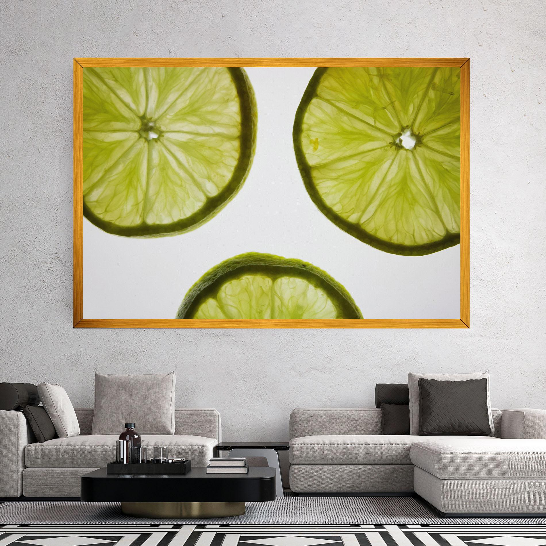 Leinwandbild Lime Slice mockup 2