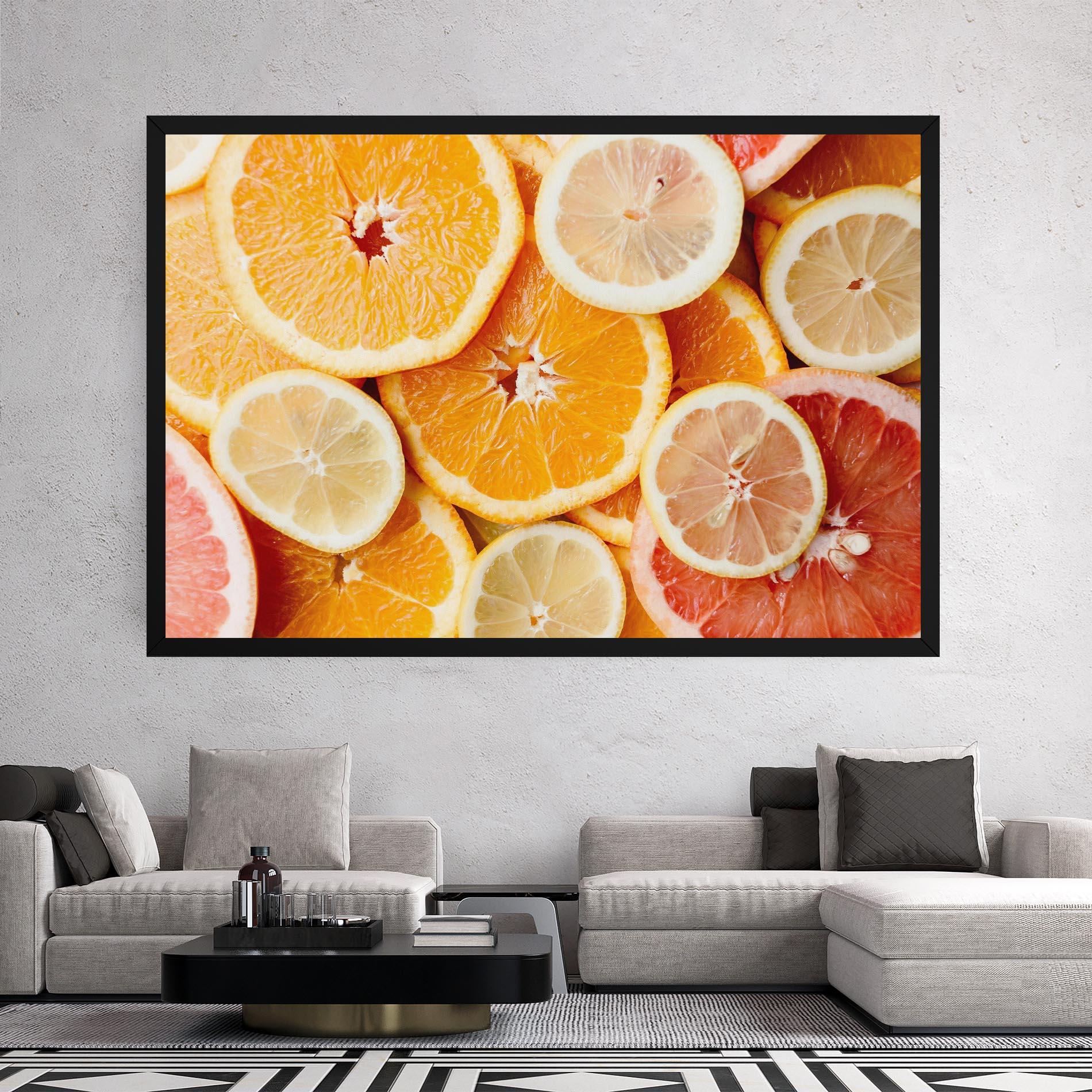 Leinwandbild Citrus Fruits mockup 2