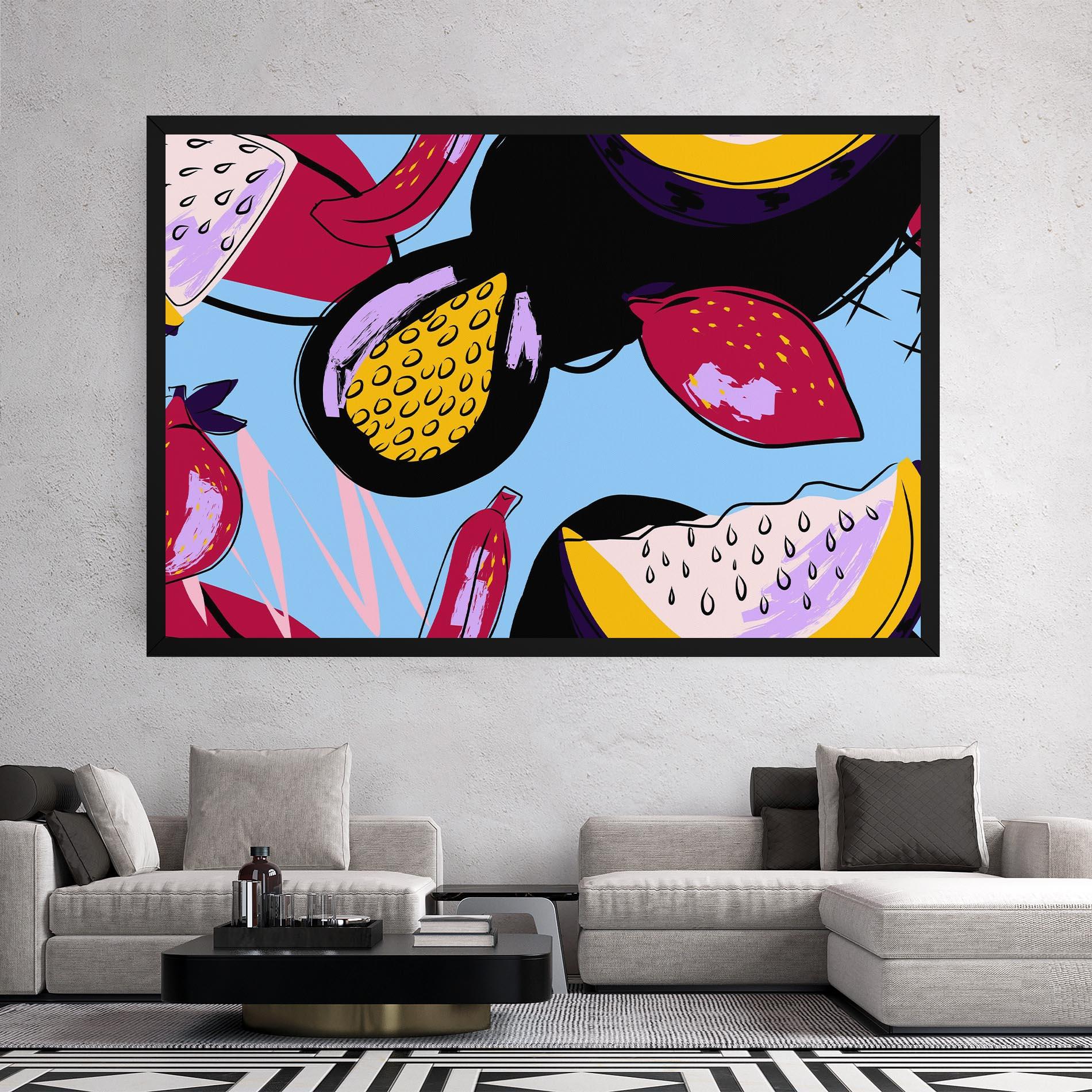 Leinwandbild Colorful Fruits mockup 2