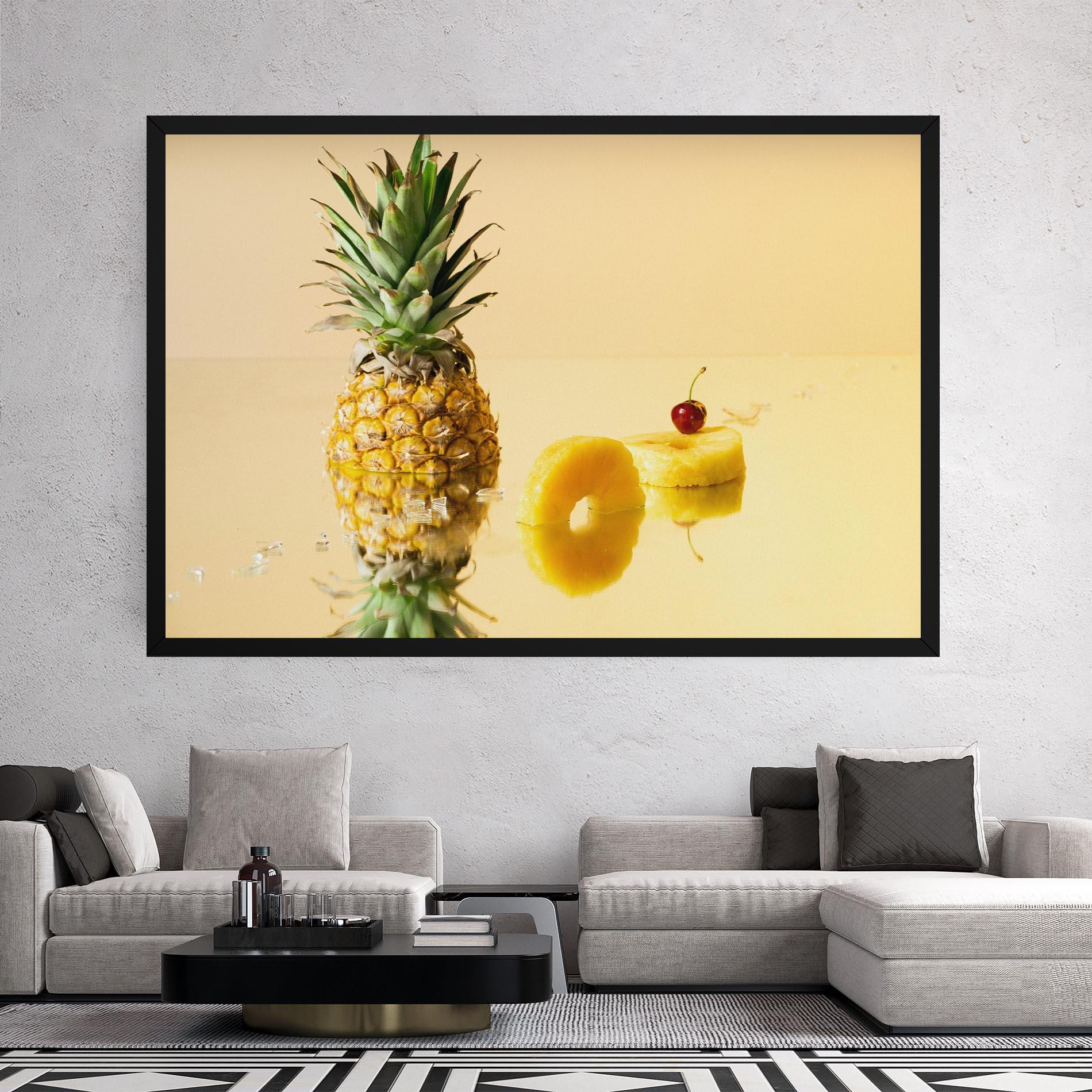 Leinwandbild Cut Pineapple mockup 2
