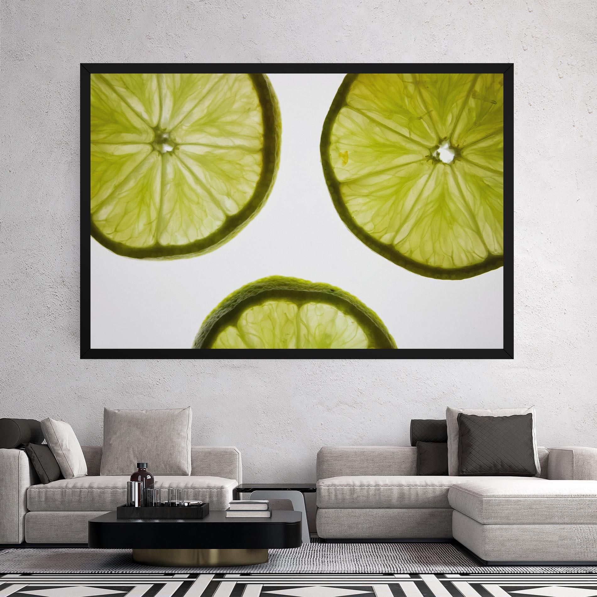 Leinwandbild Lime Slice mockup 2