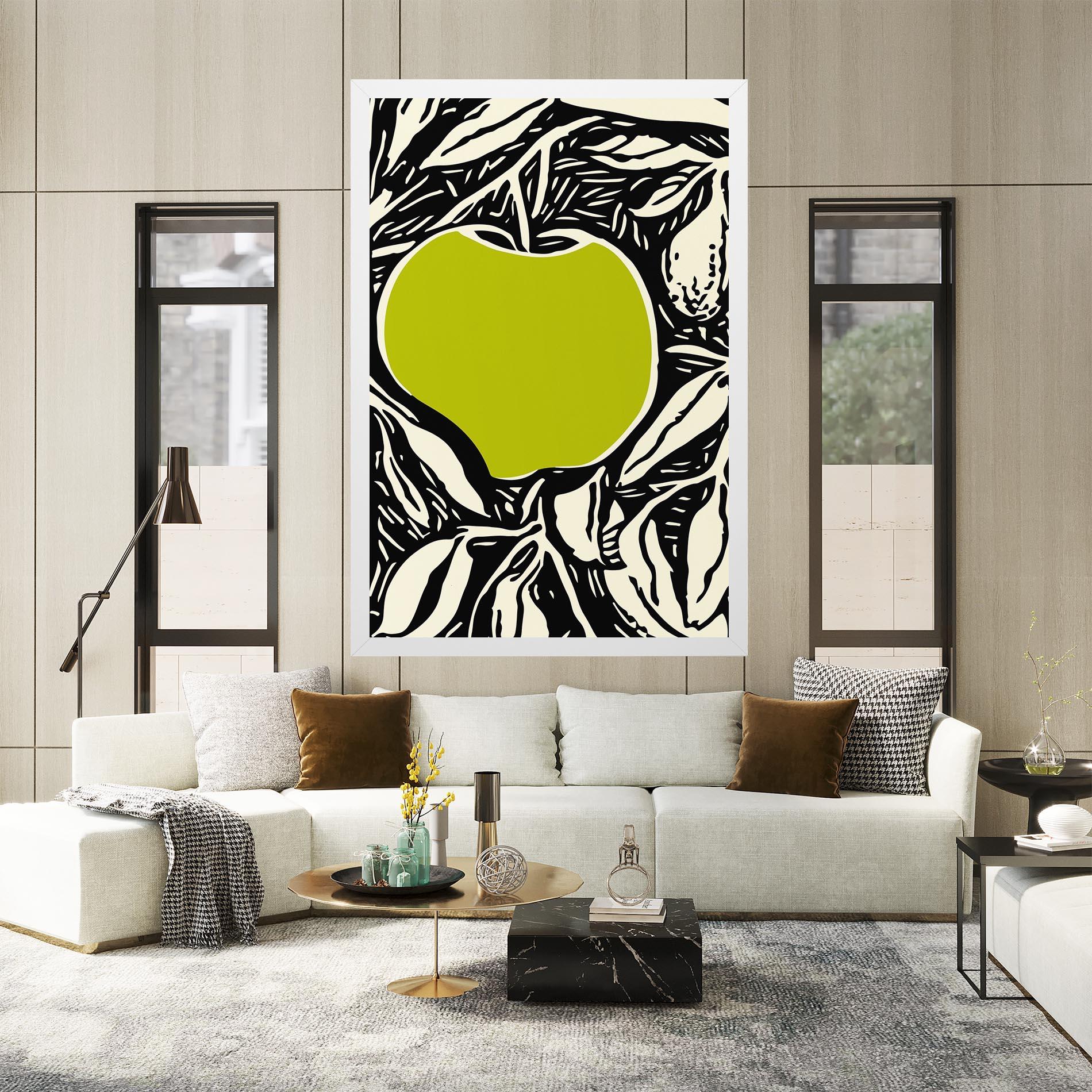 Leinwandbild Green Apple mockup 2