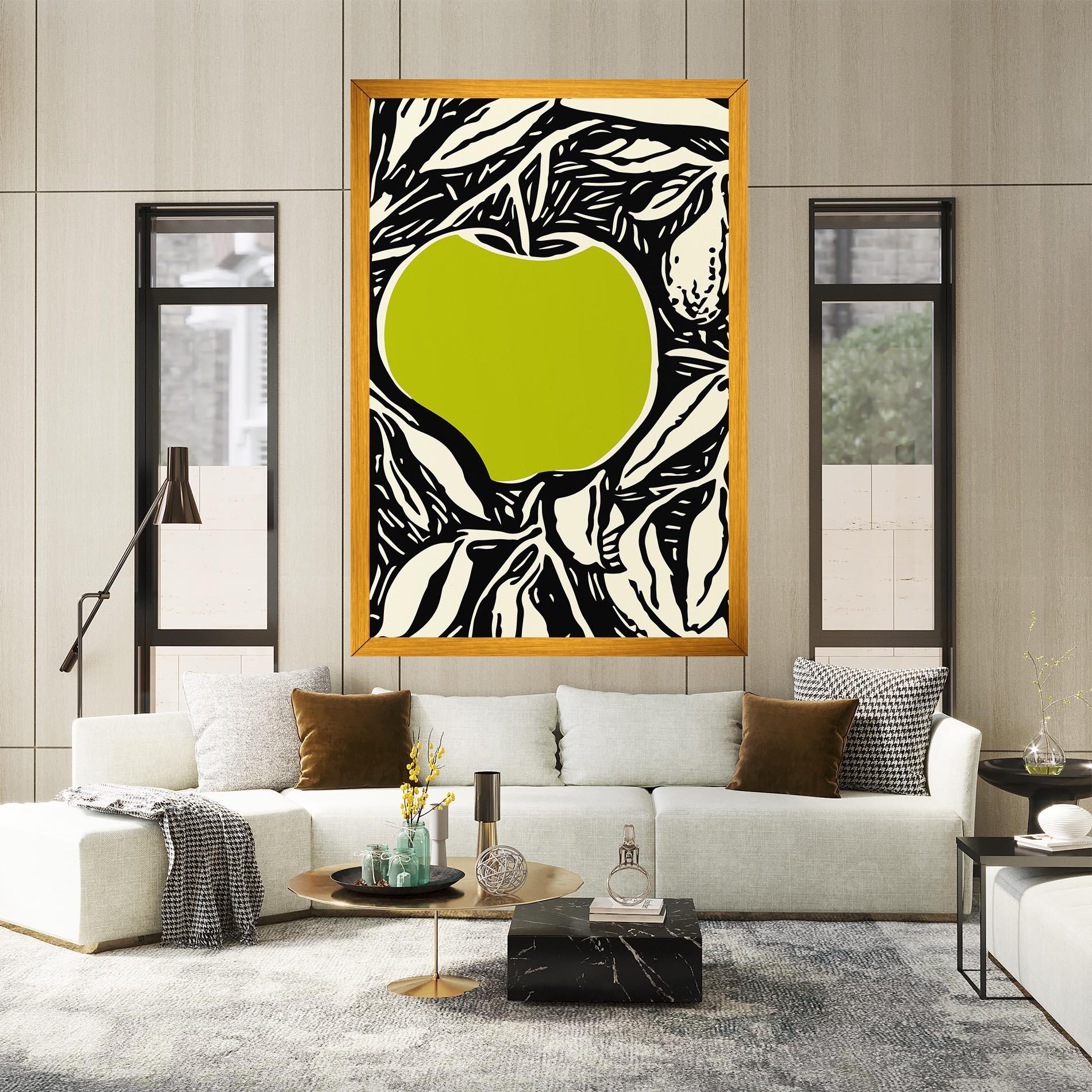 Leinwandbild Green Apple mockup 2