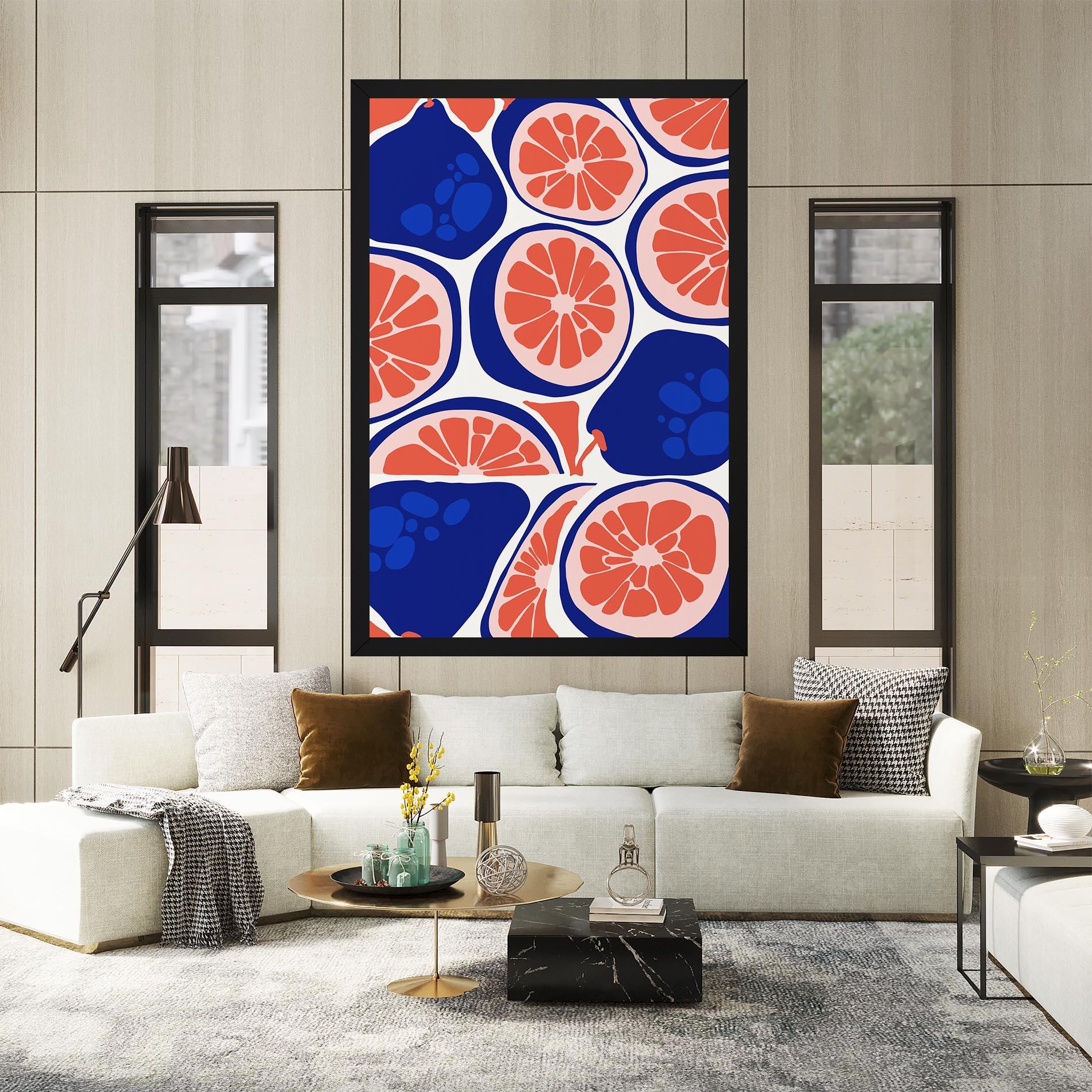 Leinwandbild Blue Pink Fruit mockup 2