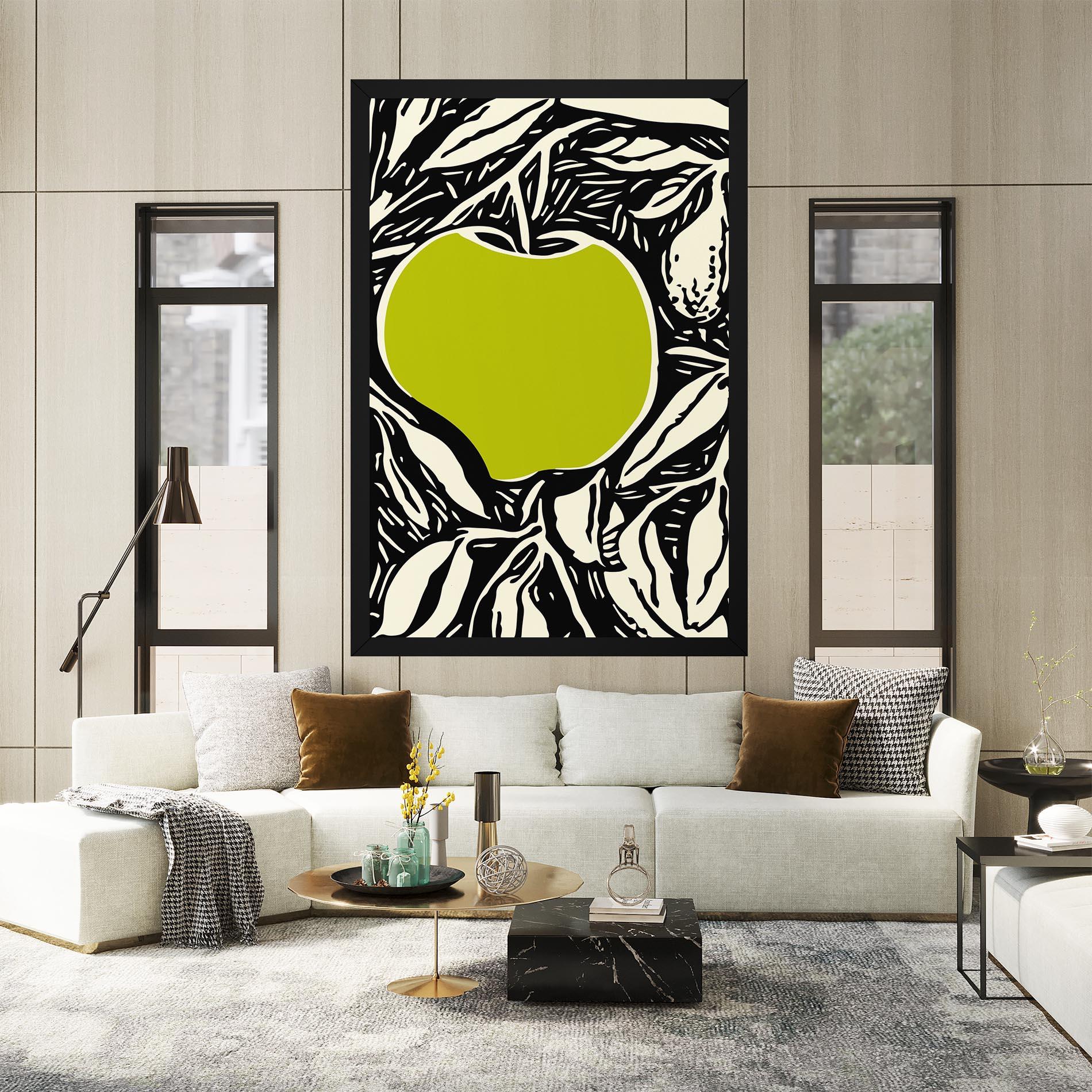 Leinwandbild Green Apple mockup 2
