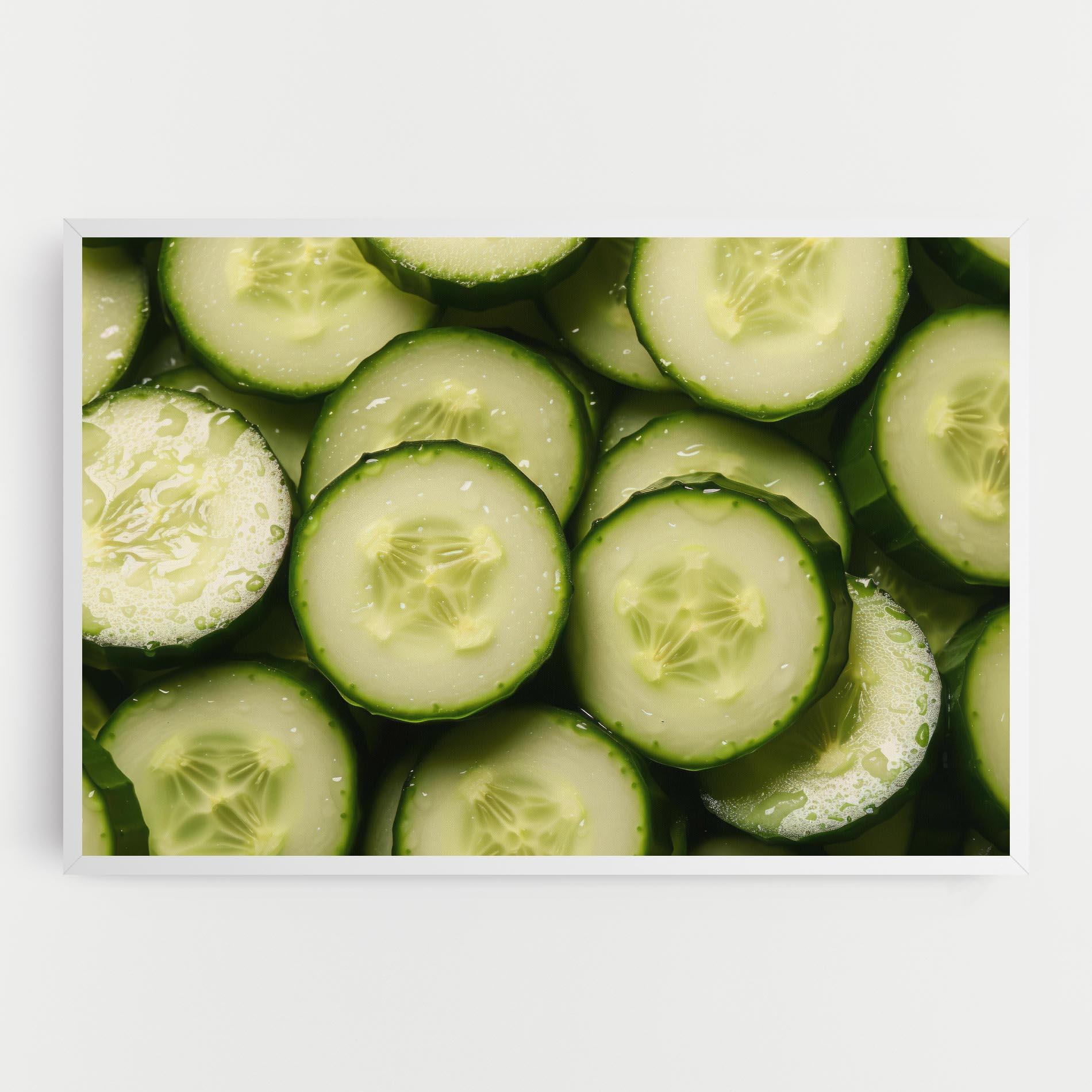 Leinwandbild Fresh Cucumber mockup 0