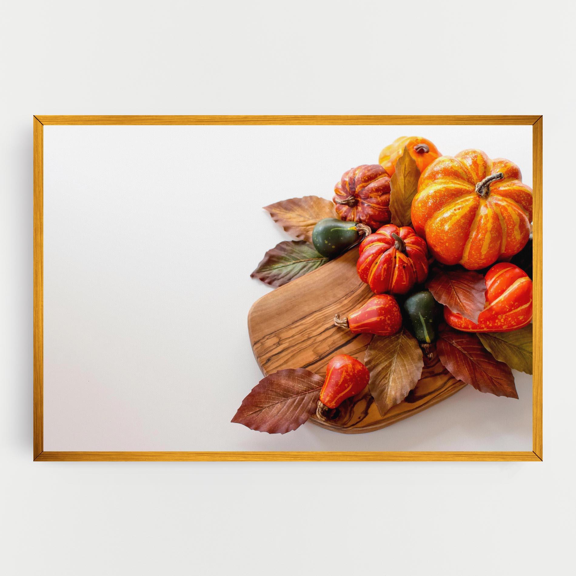 Leinwandbild Autumn Pumpkins mockup 0