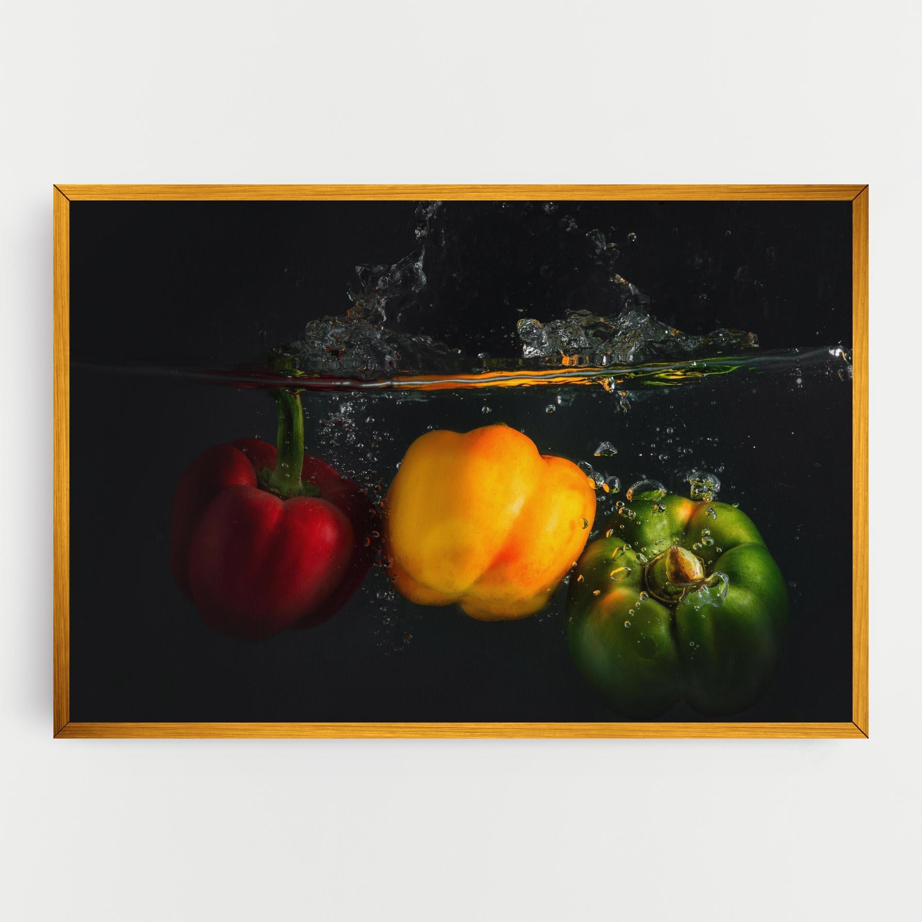 Leinwandbild Cool Bellpepper Splash mockup 0