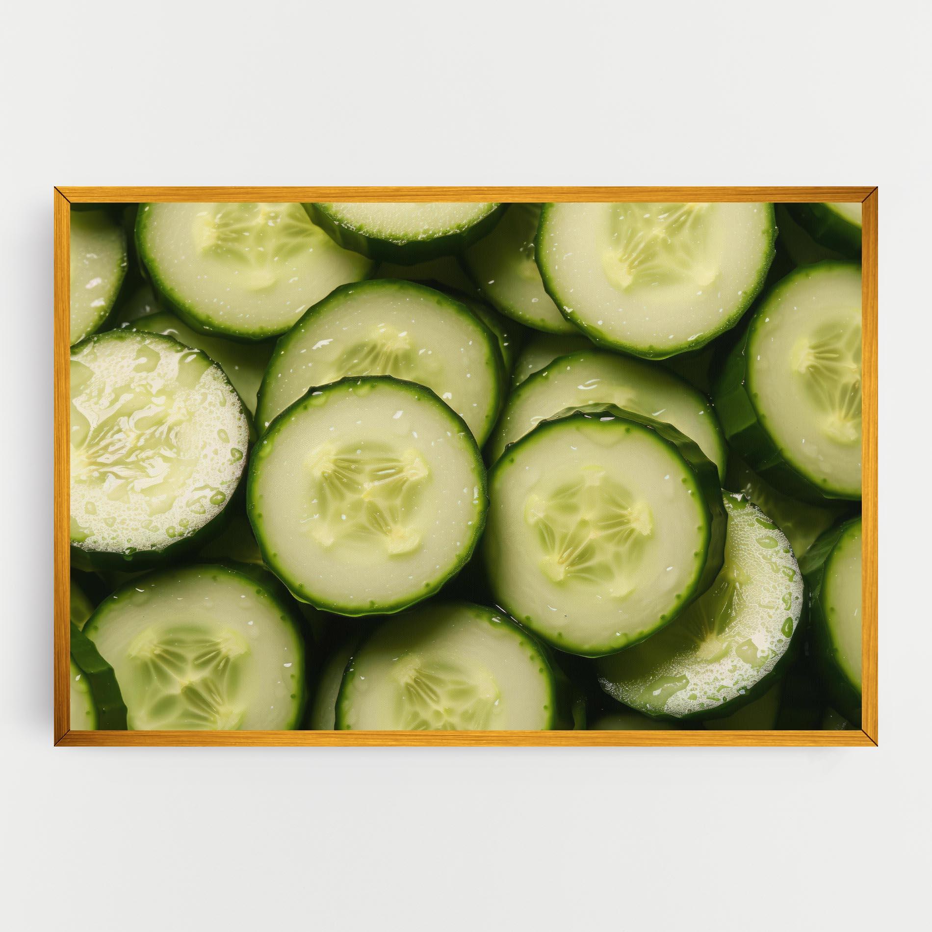 Leinwandbild Fresh Cucumber mockup 0