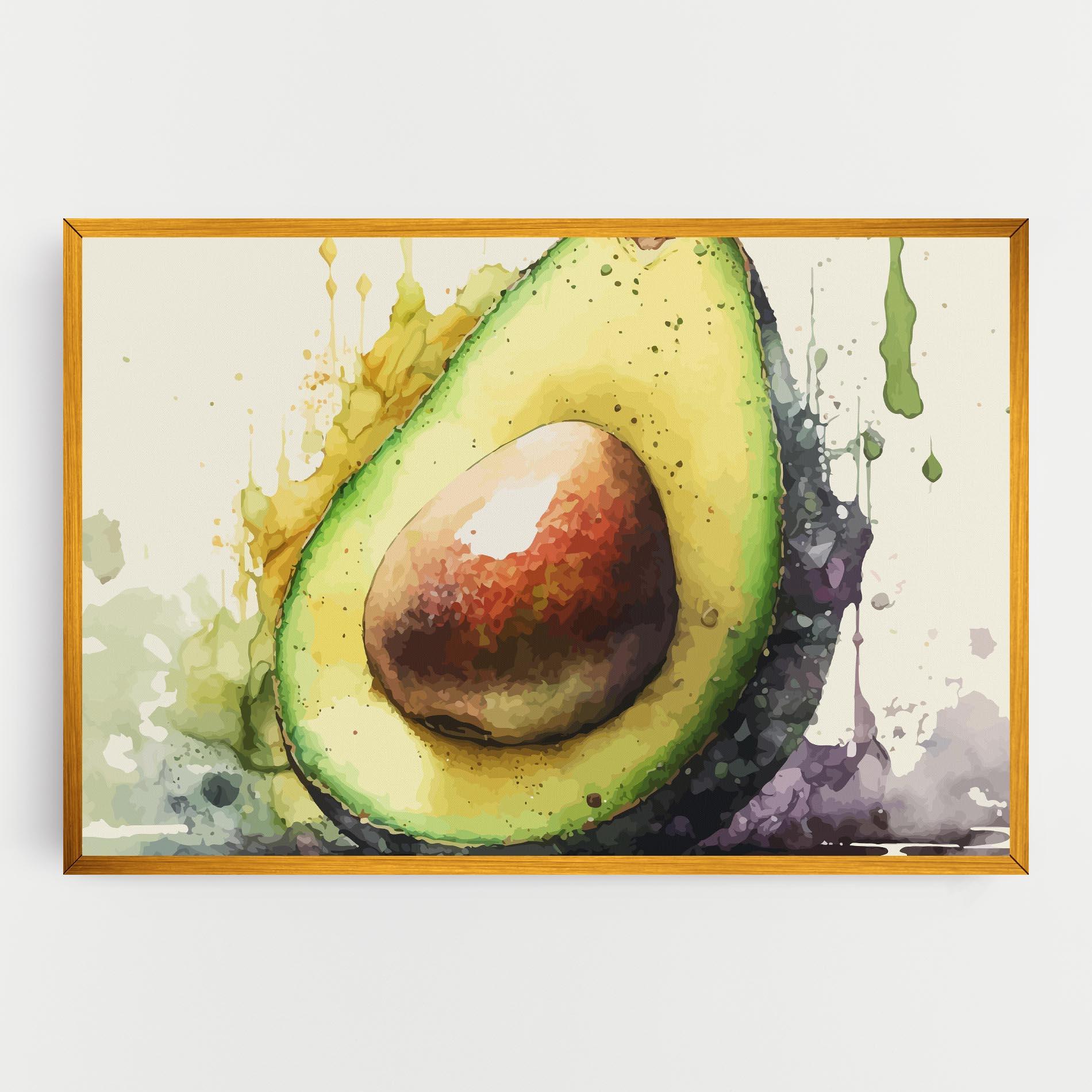 Leinwandbild Green Avocado Art mockup 0