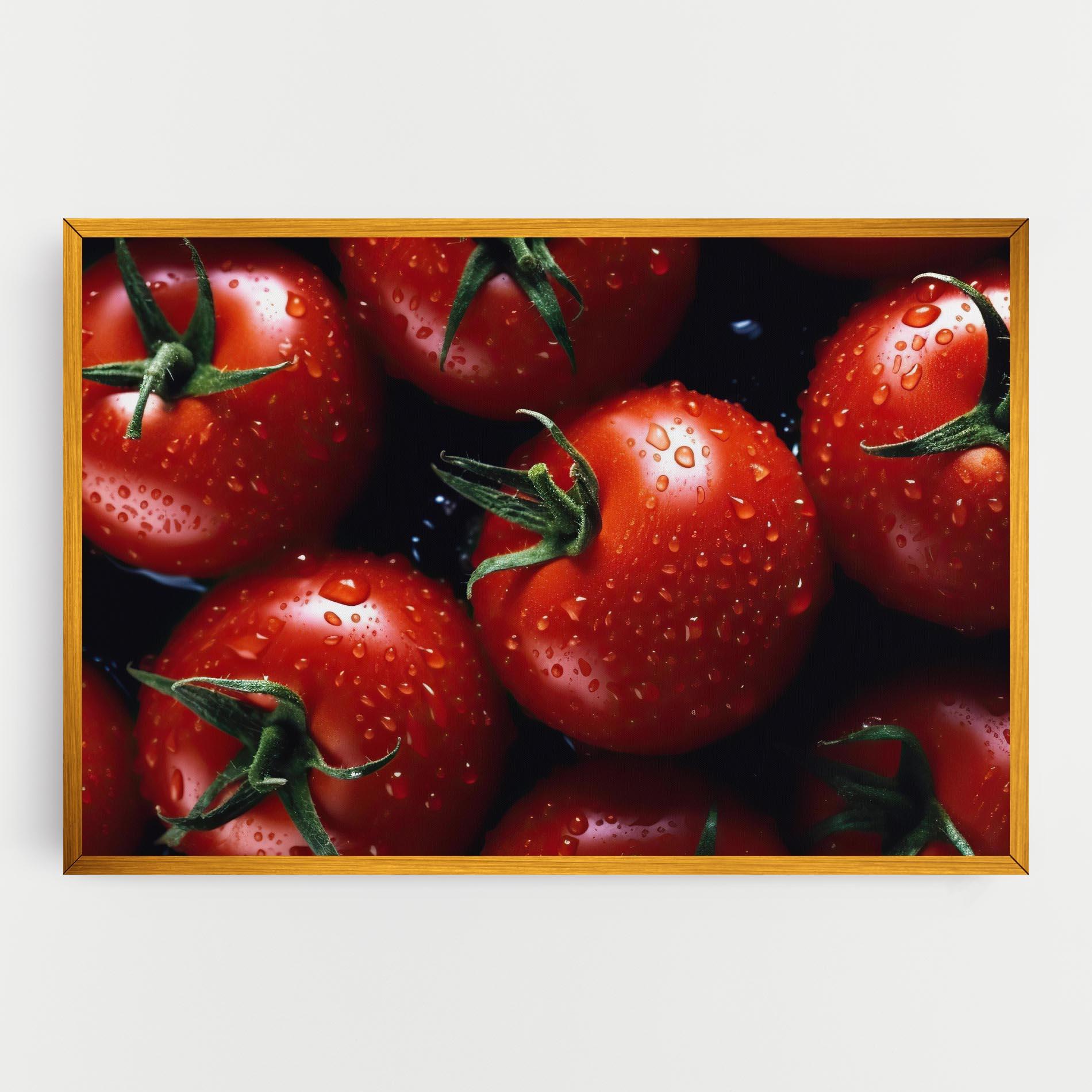 Leinwandbild Red Wet Tomato mockup 0