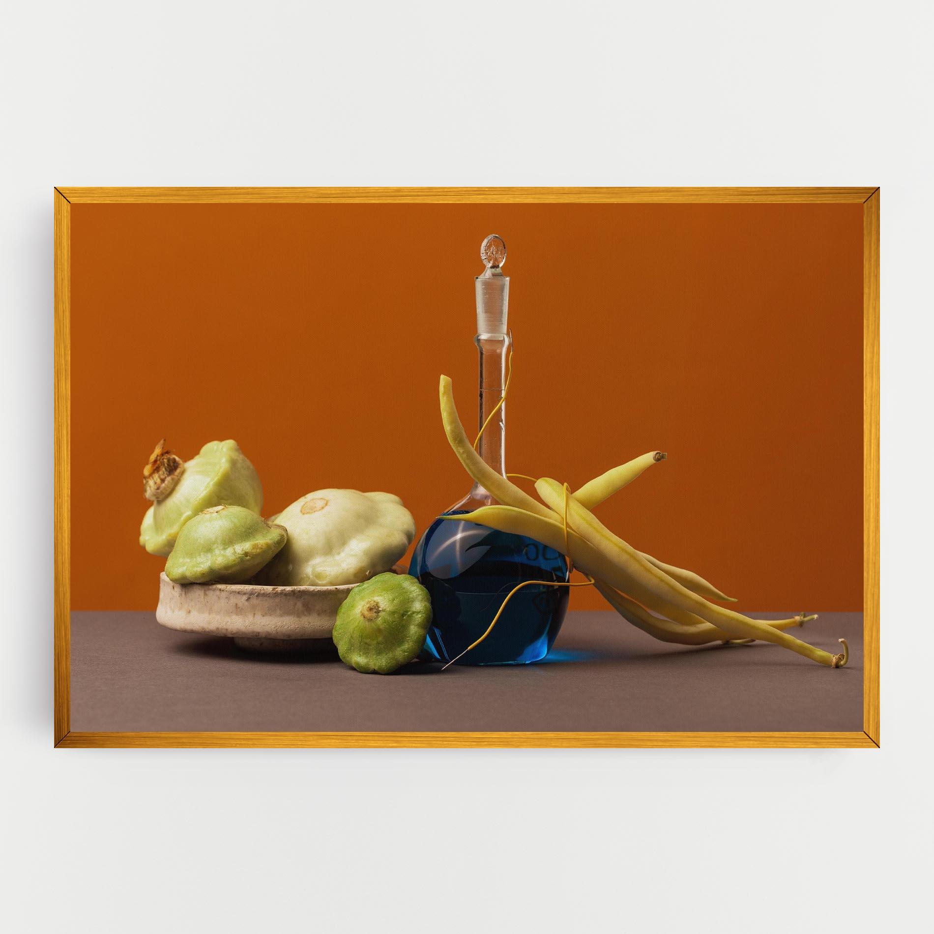 Leinwandbild Vegetables Blue Liquid mockup 0