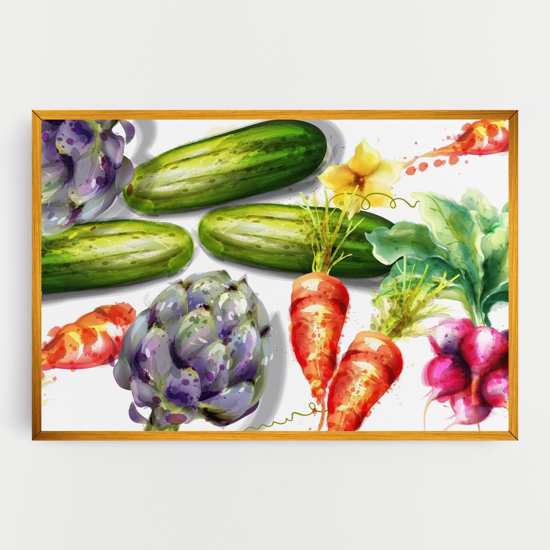Watercolor Vegetables mockup 0