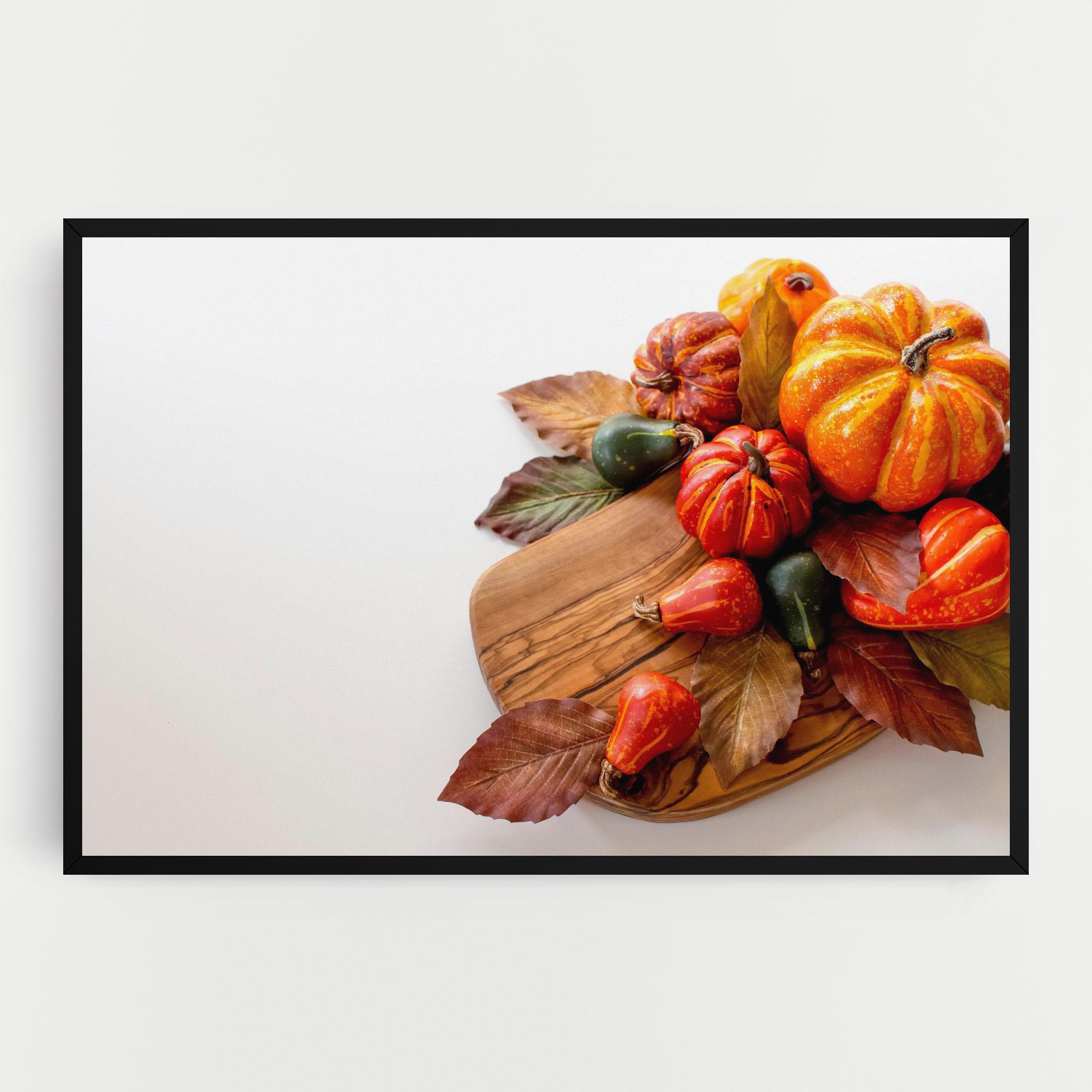 Leinwandbild Autumn Pumpkins mockup 0