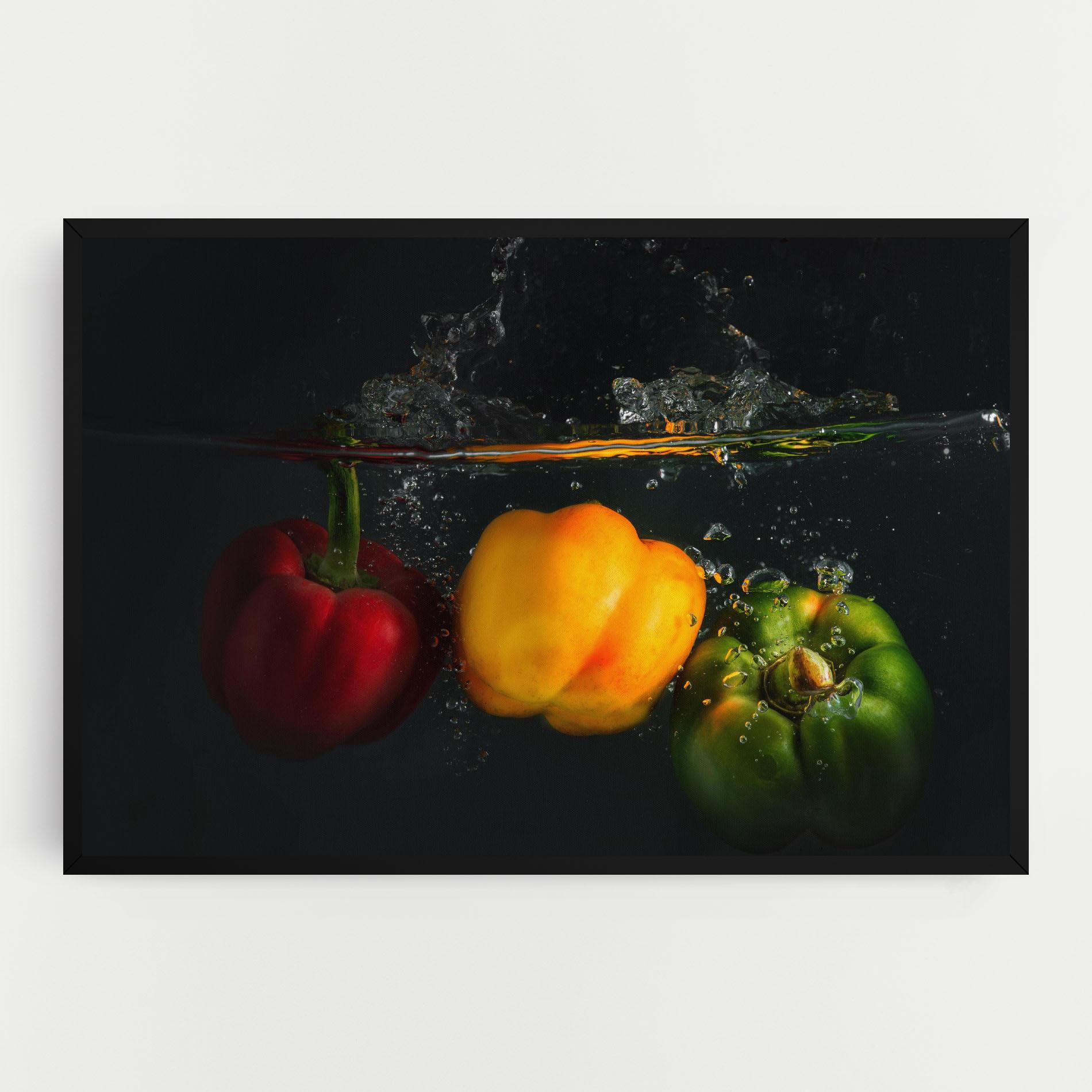 Leinwandbild Cool Bellpepper Splash mockup 0