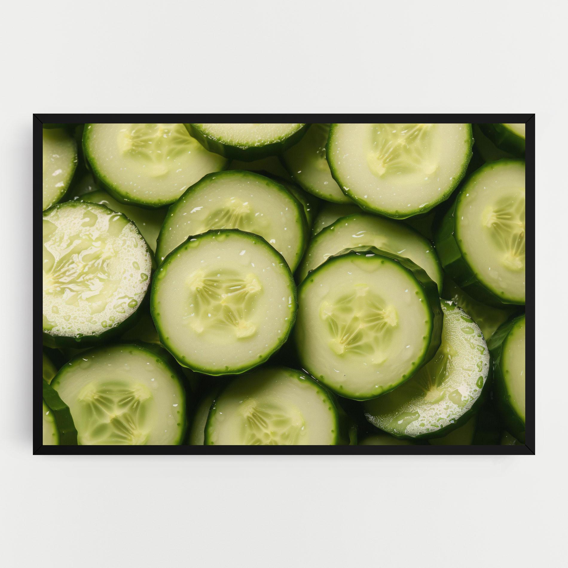 Leinwandbild Fresh Cucumber mockup 0