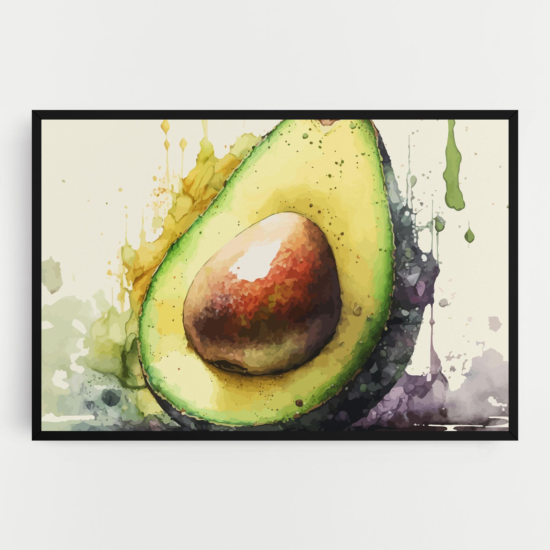 Leinwandbild Green Avocado Art mockup 0