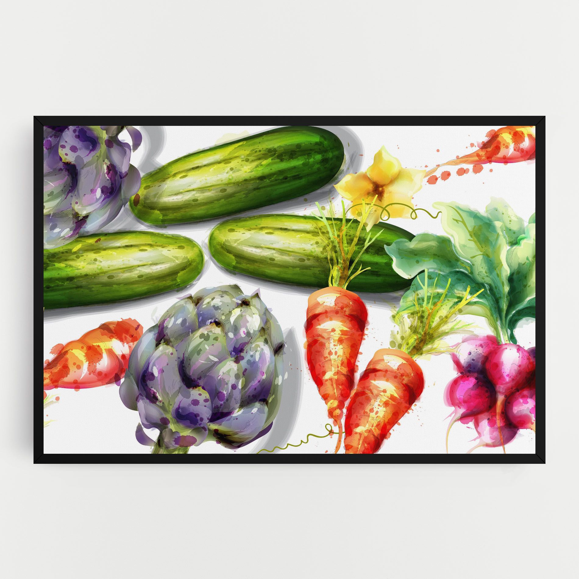 Watercolor Vegetables mockup 0