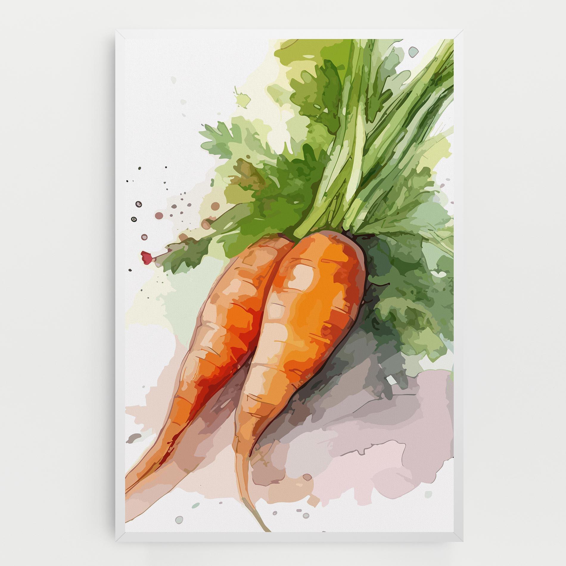 Leinwandbild Carrot Watercolor mockup 0