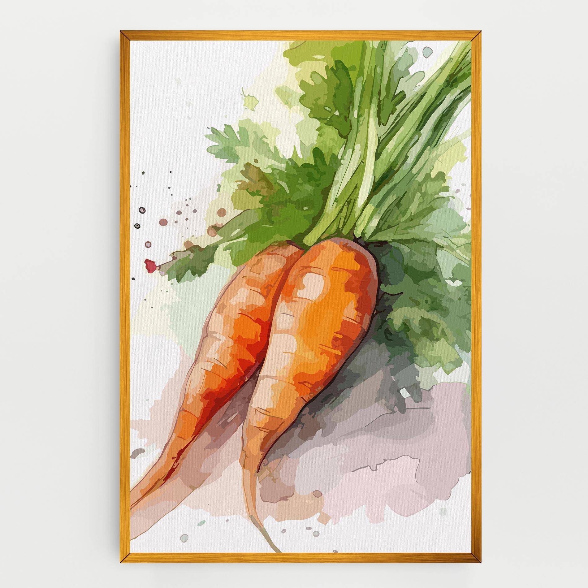 Leinwandbild Carrot Watercolor mockup 0