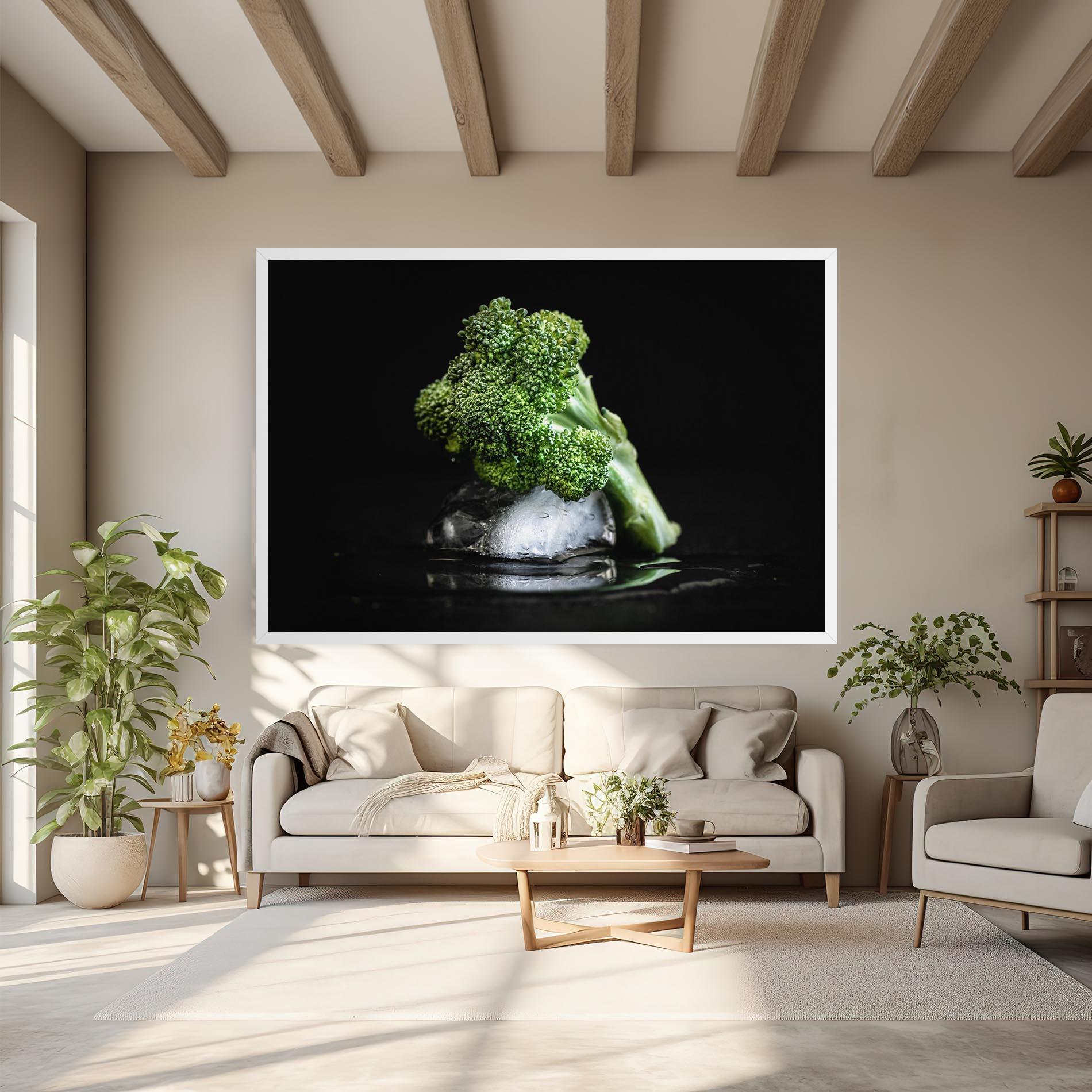 Leinwandbild Broccoli Water mockup 6