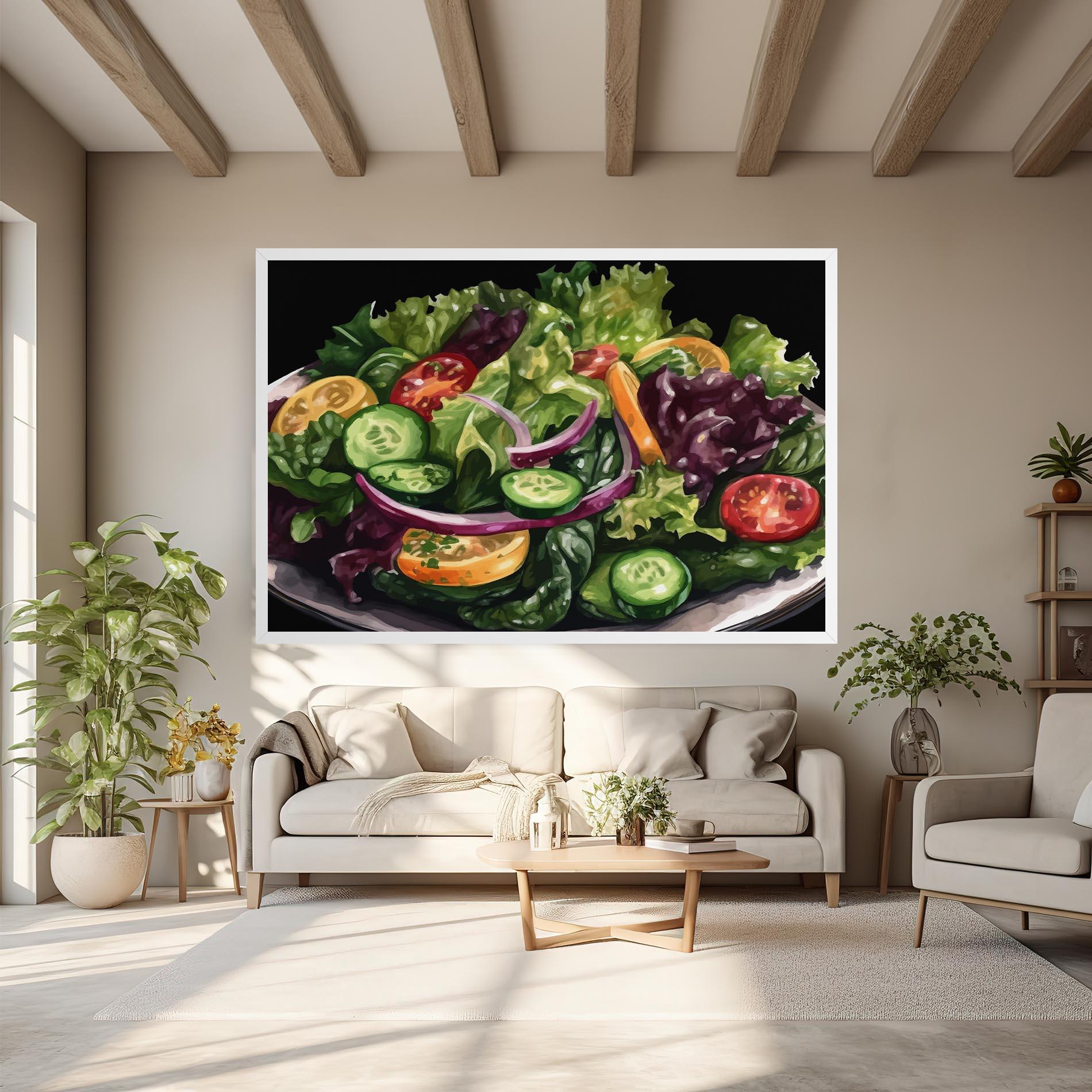 Leinwandbild Cucumber Salad mockup 6